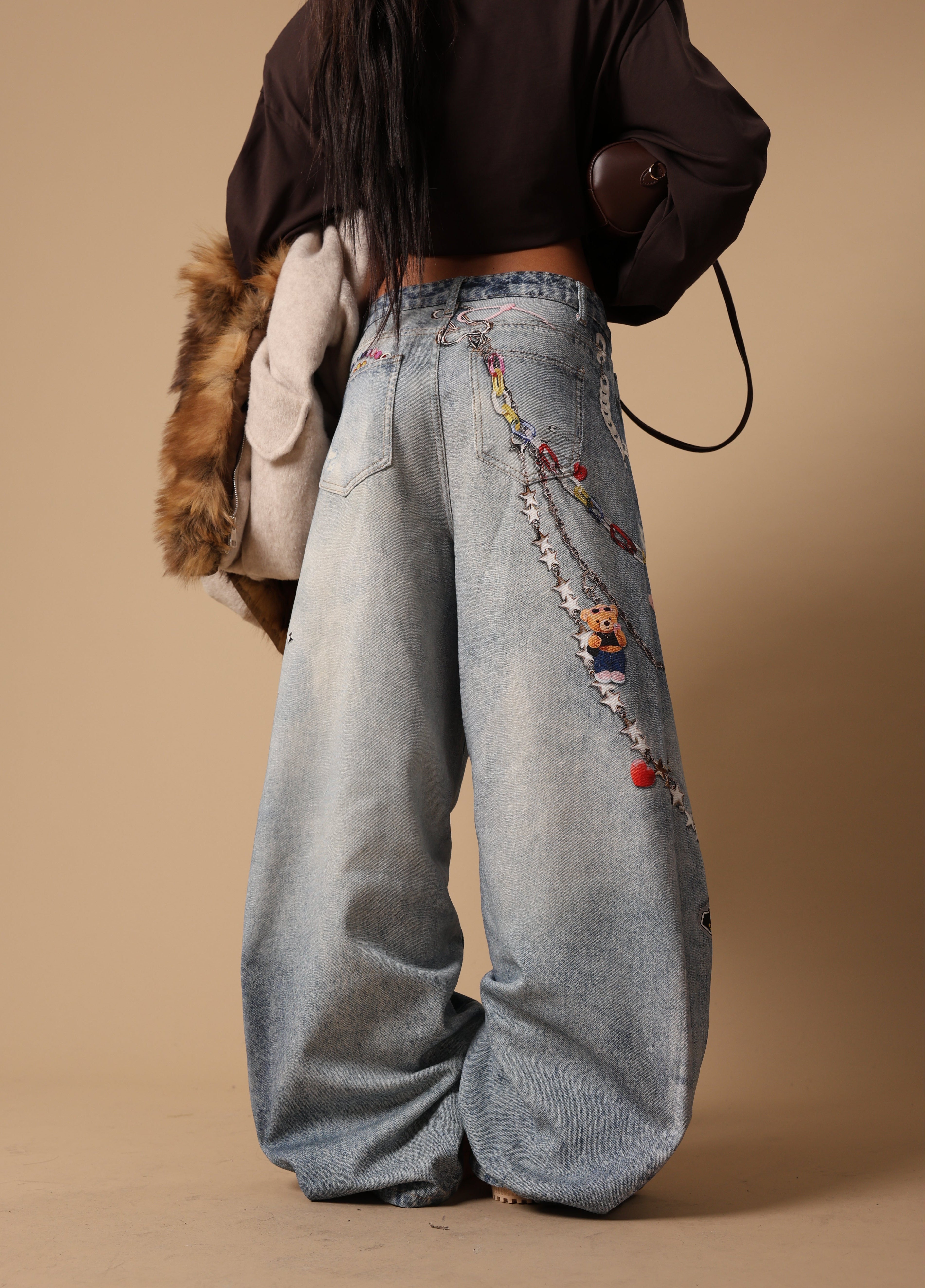 JEANS CATENE IRMA DENIM CHIARO