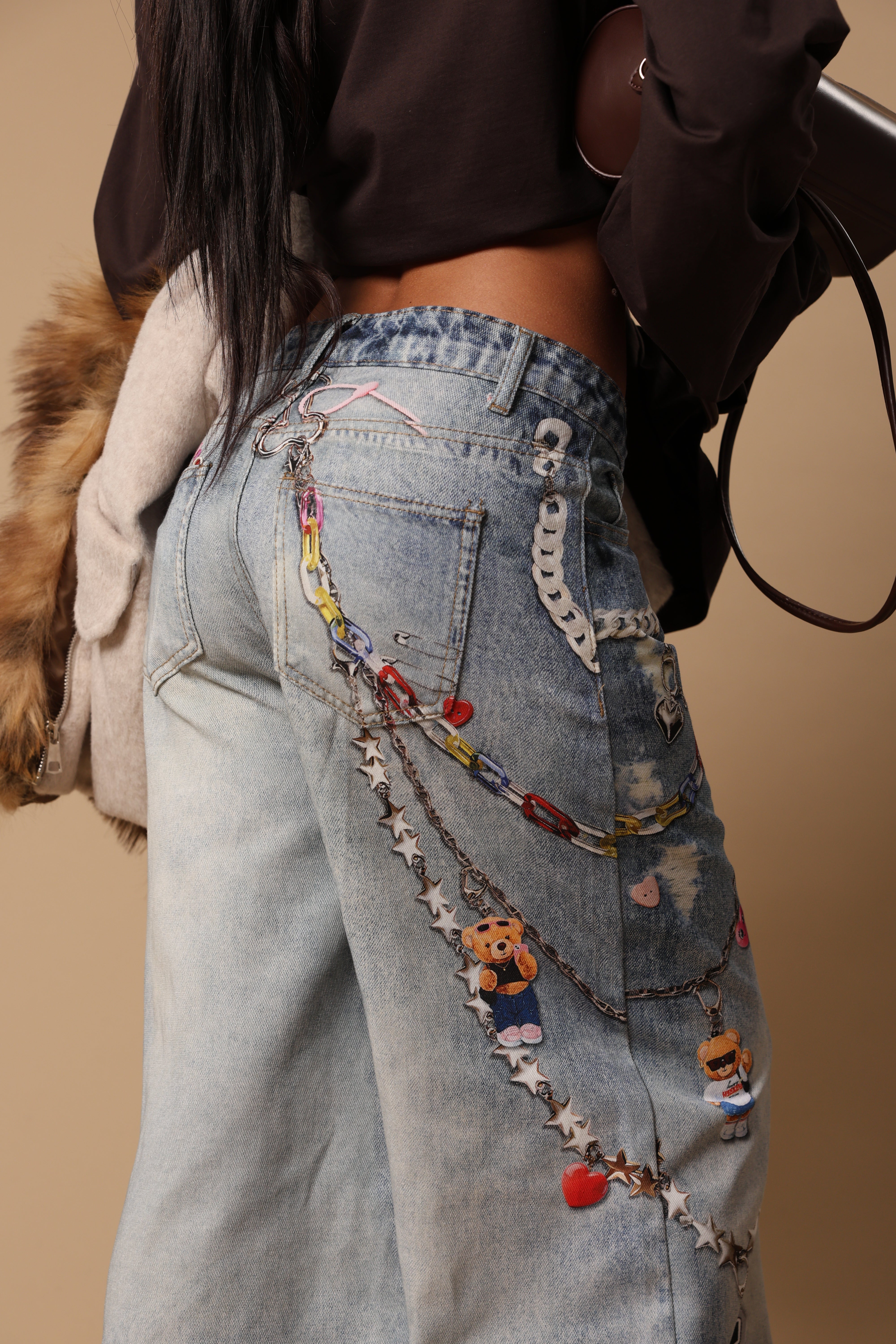 JEANS CATENE IRMA DENIM CHIARO