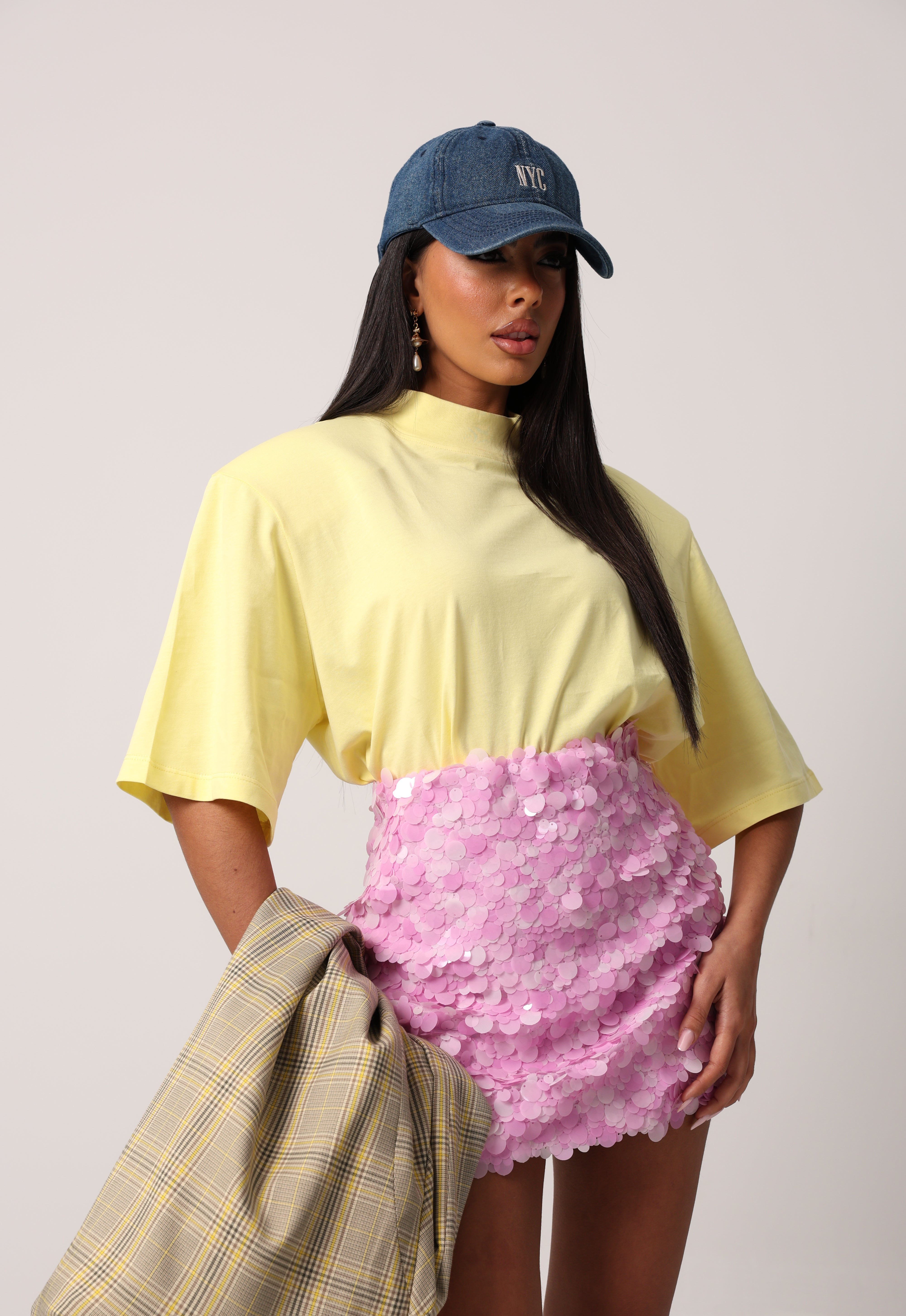 T-SHIRT SPALLINE CARLENE GIALLA