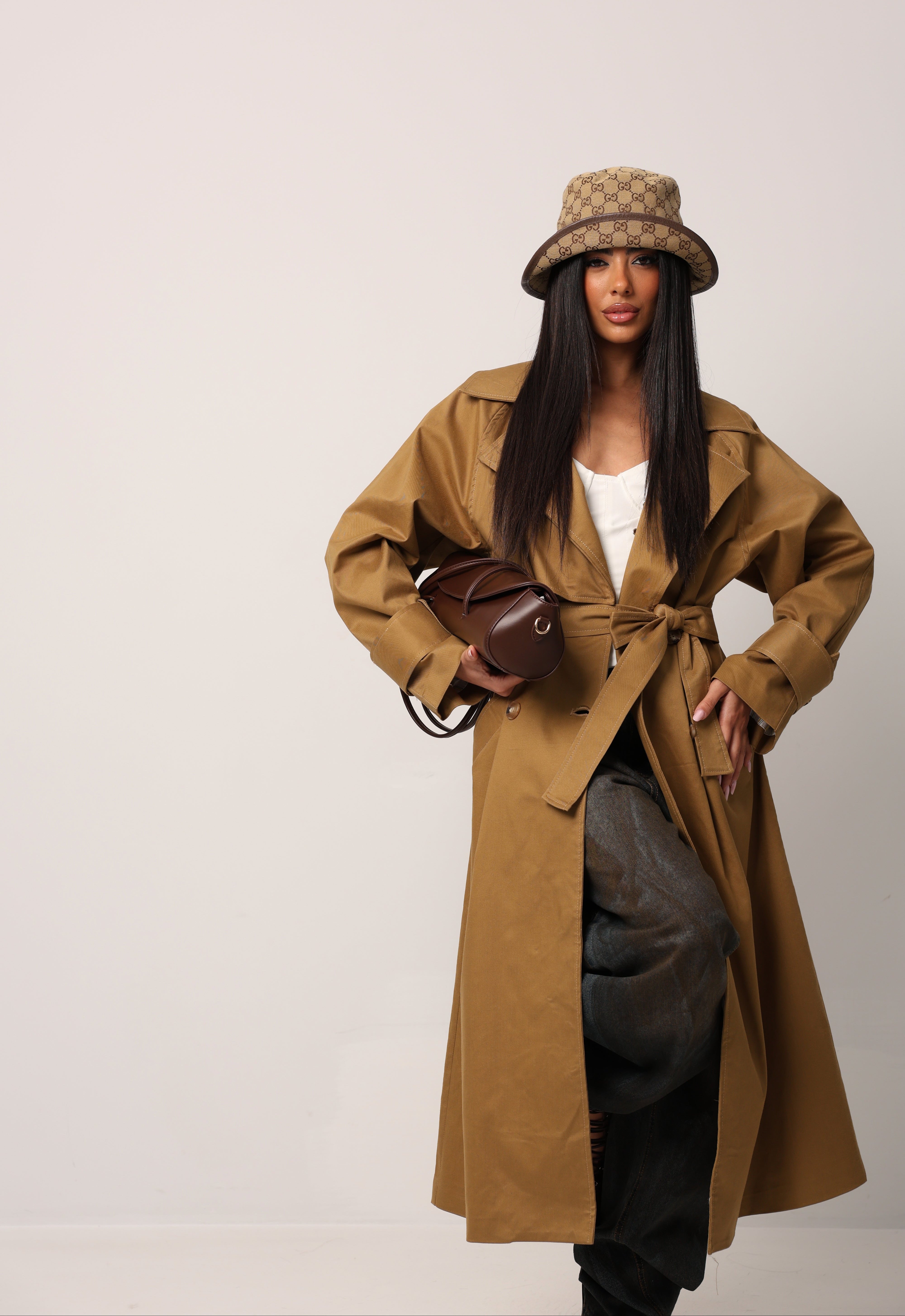 TRENCH LUNGO EILEEN KHAKI BY LUMINA