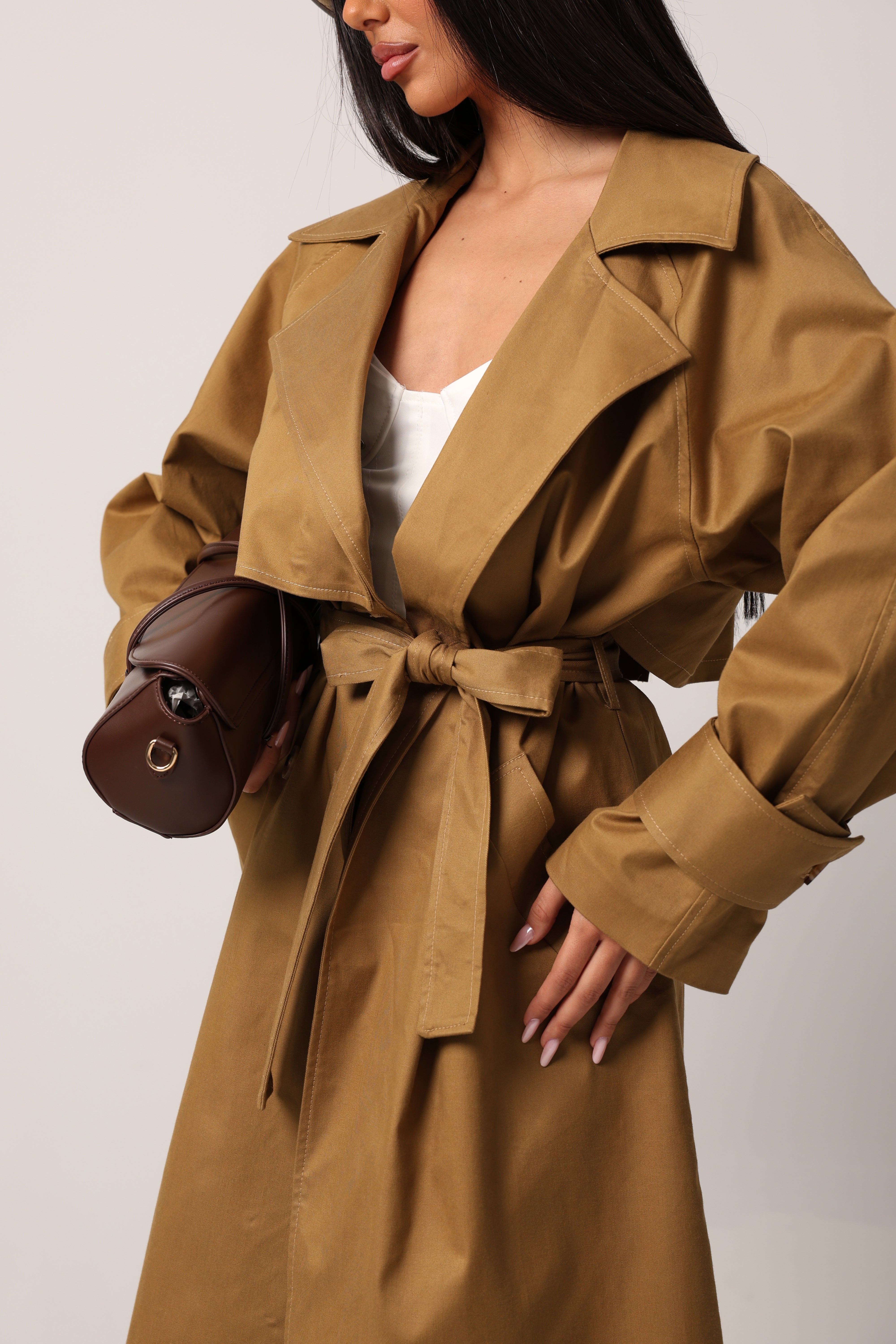 TRENCH LUNGO EILEEN KHAKI BY LUMINA