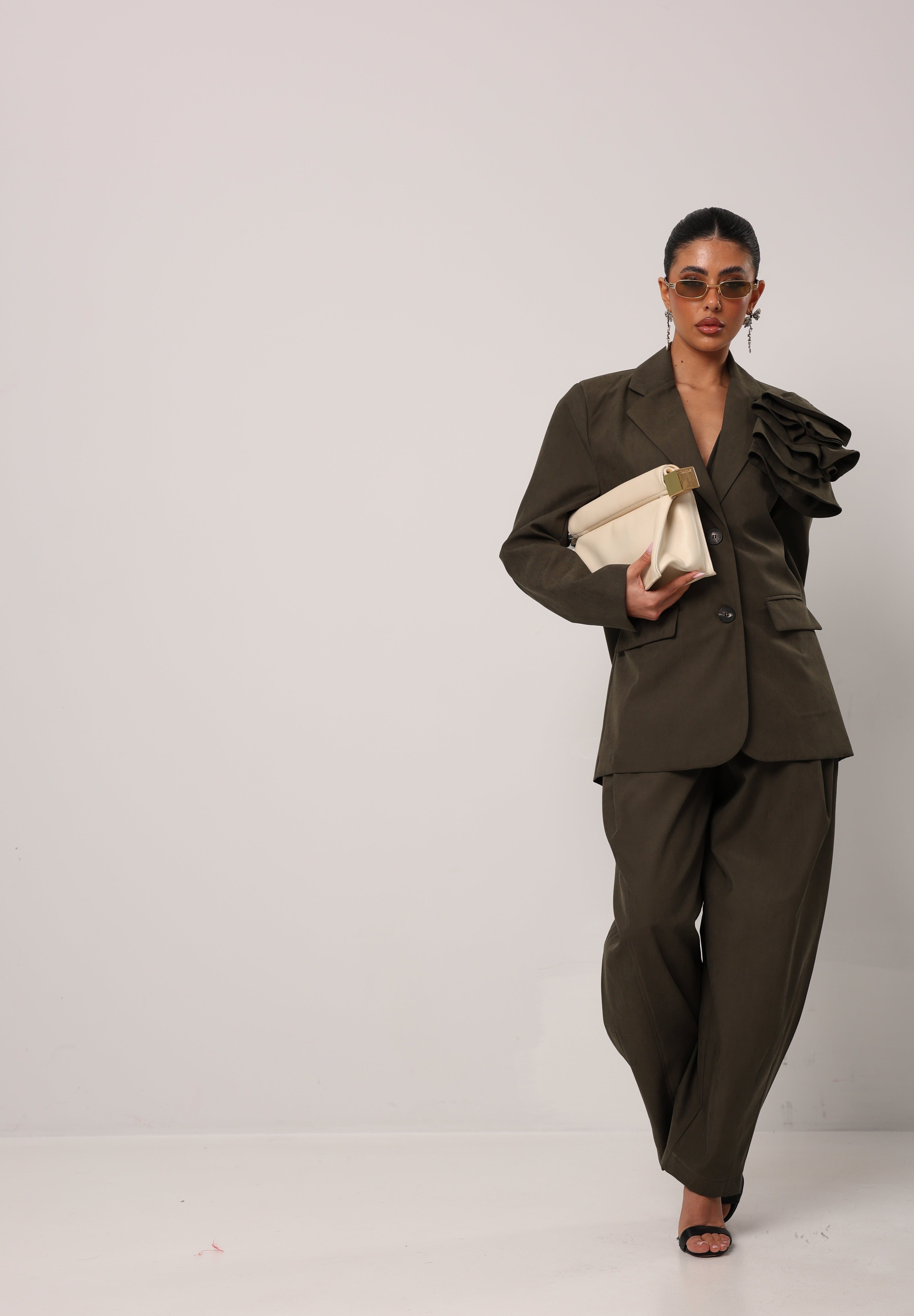 BLAZER ROUCHES BESSIE VERDE BY LUMINA