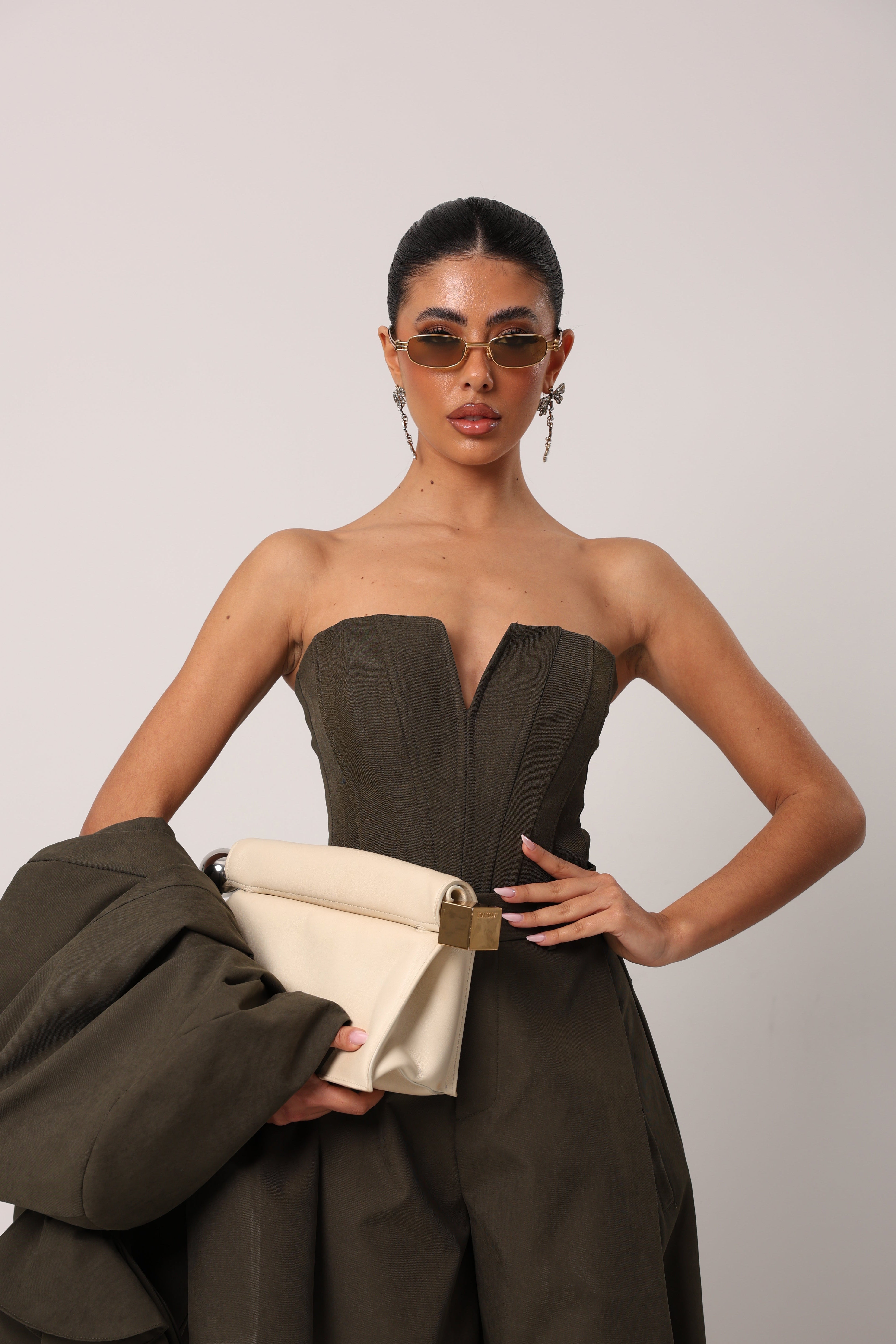 CORSETTO STRINGHE LOU VERDE MILITARE