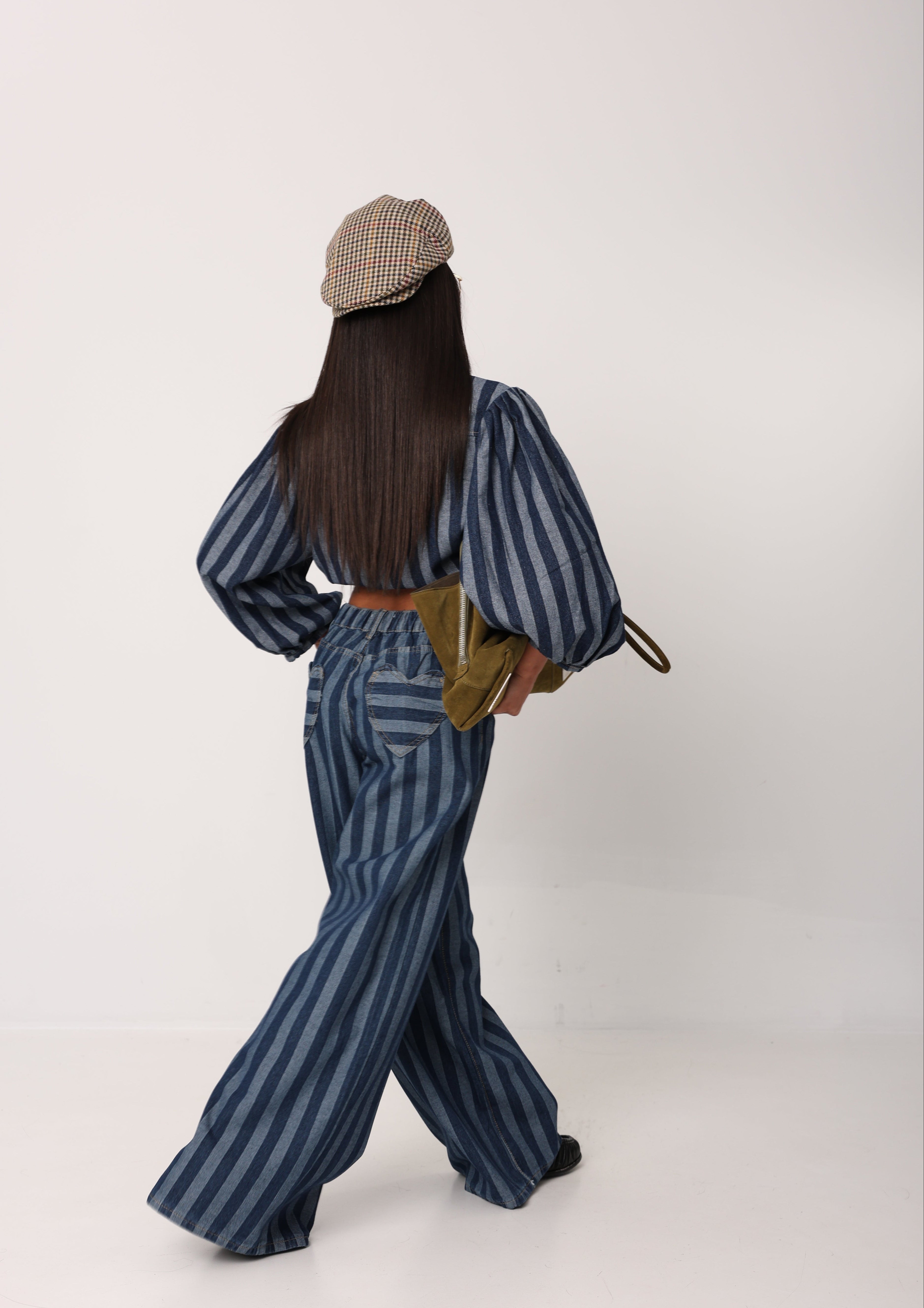 PANTALONI RIGHE MELANIE DENIM