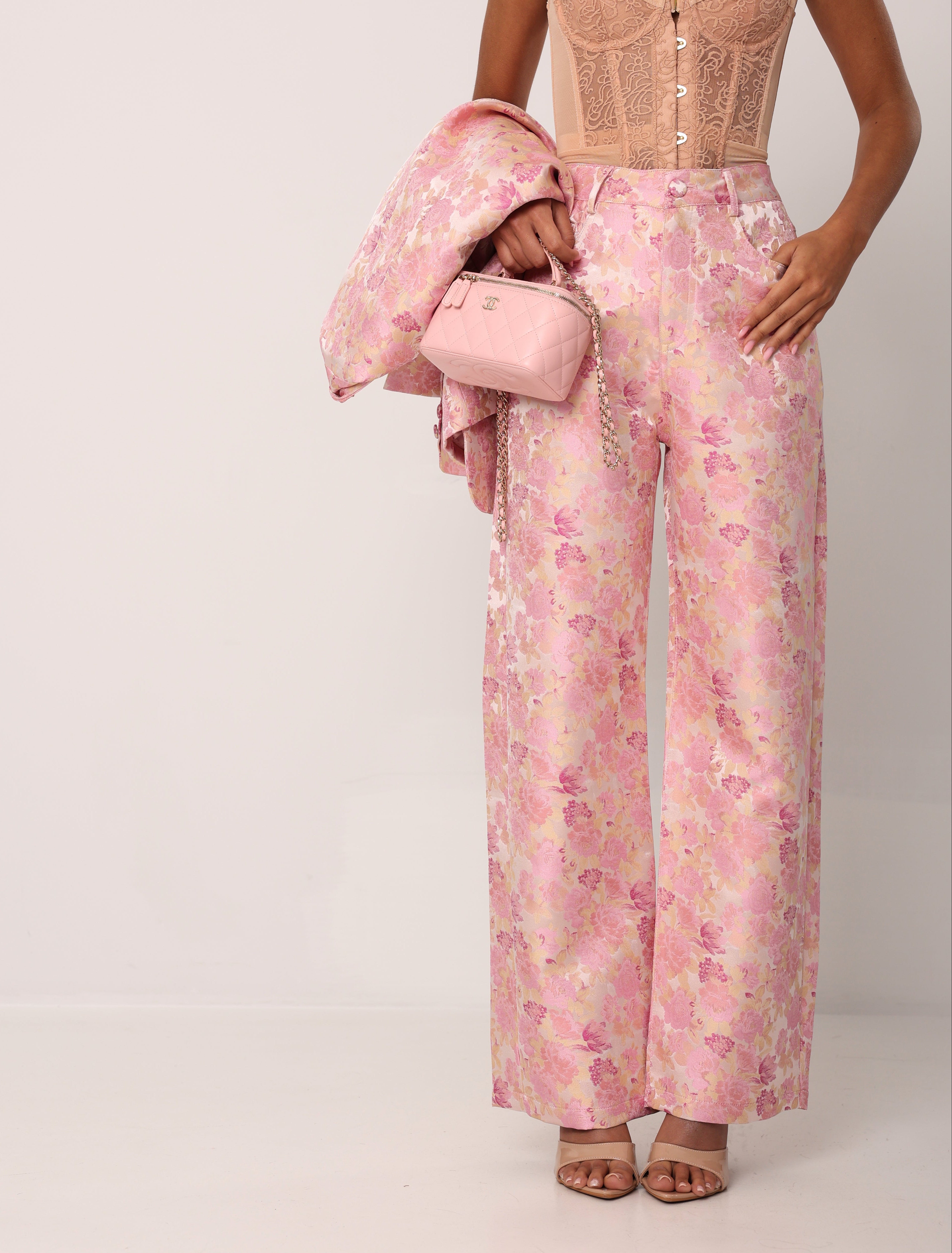 PANTALONI FIORATI TAMMY ROSA