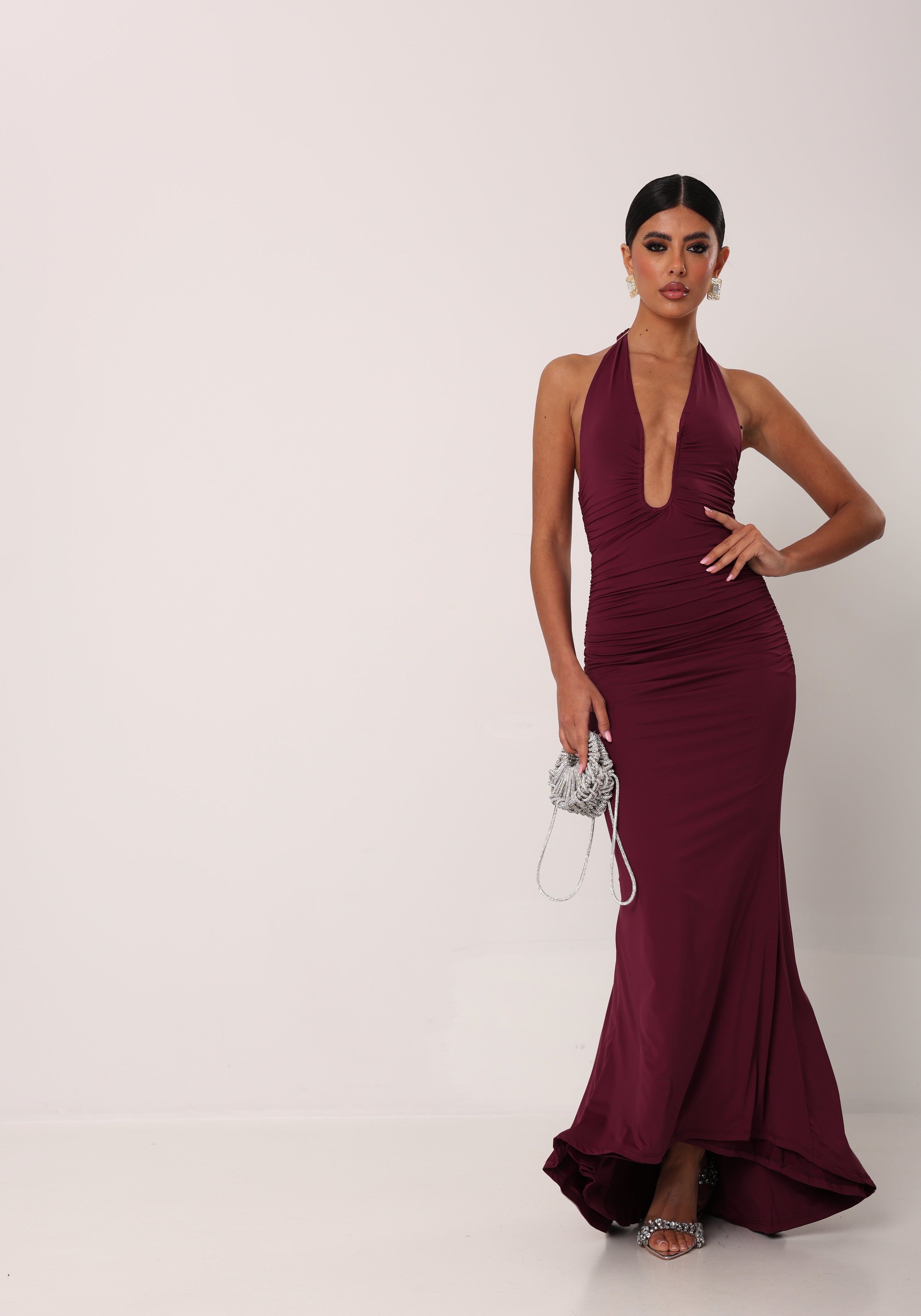 VESTITO DRAPPEGGIO TRISHA VINO