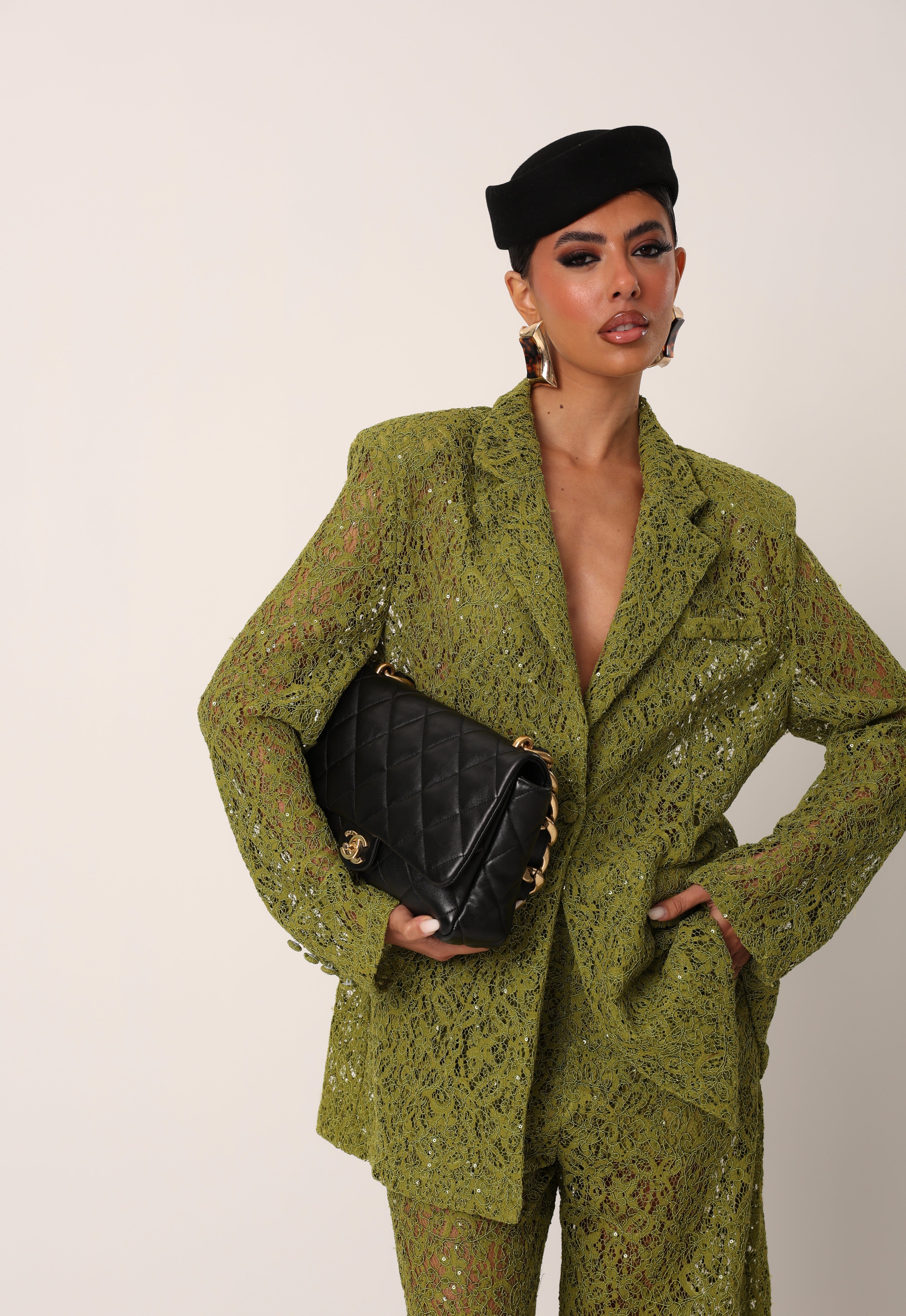 GIACCA PIZZO ALICE VERDE BY LUMINA