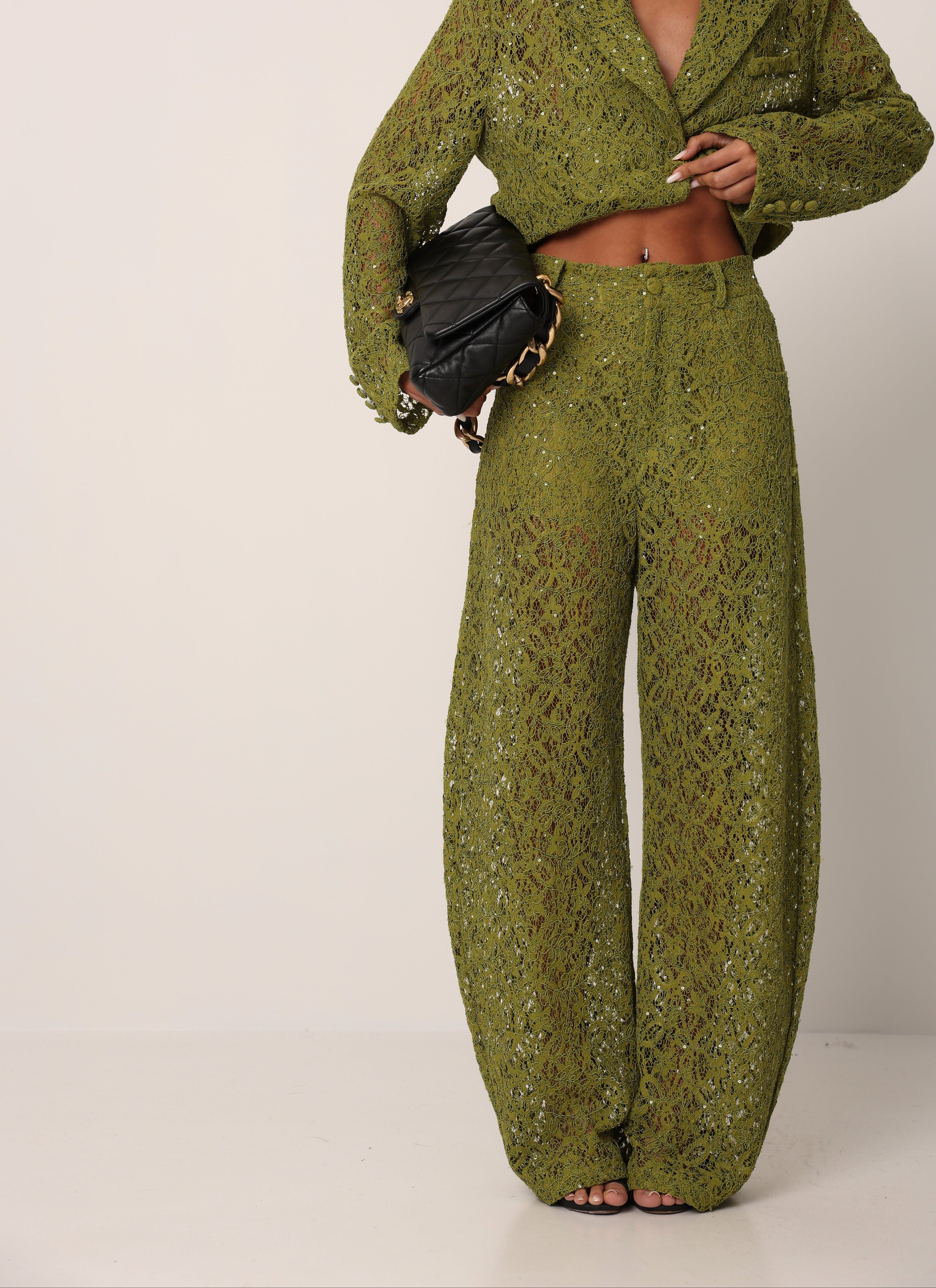 PANTALONI PIZZO JADE VERDE BY LUMINA