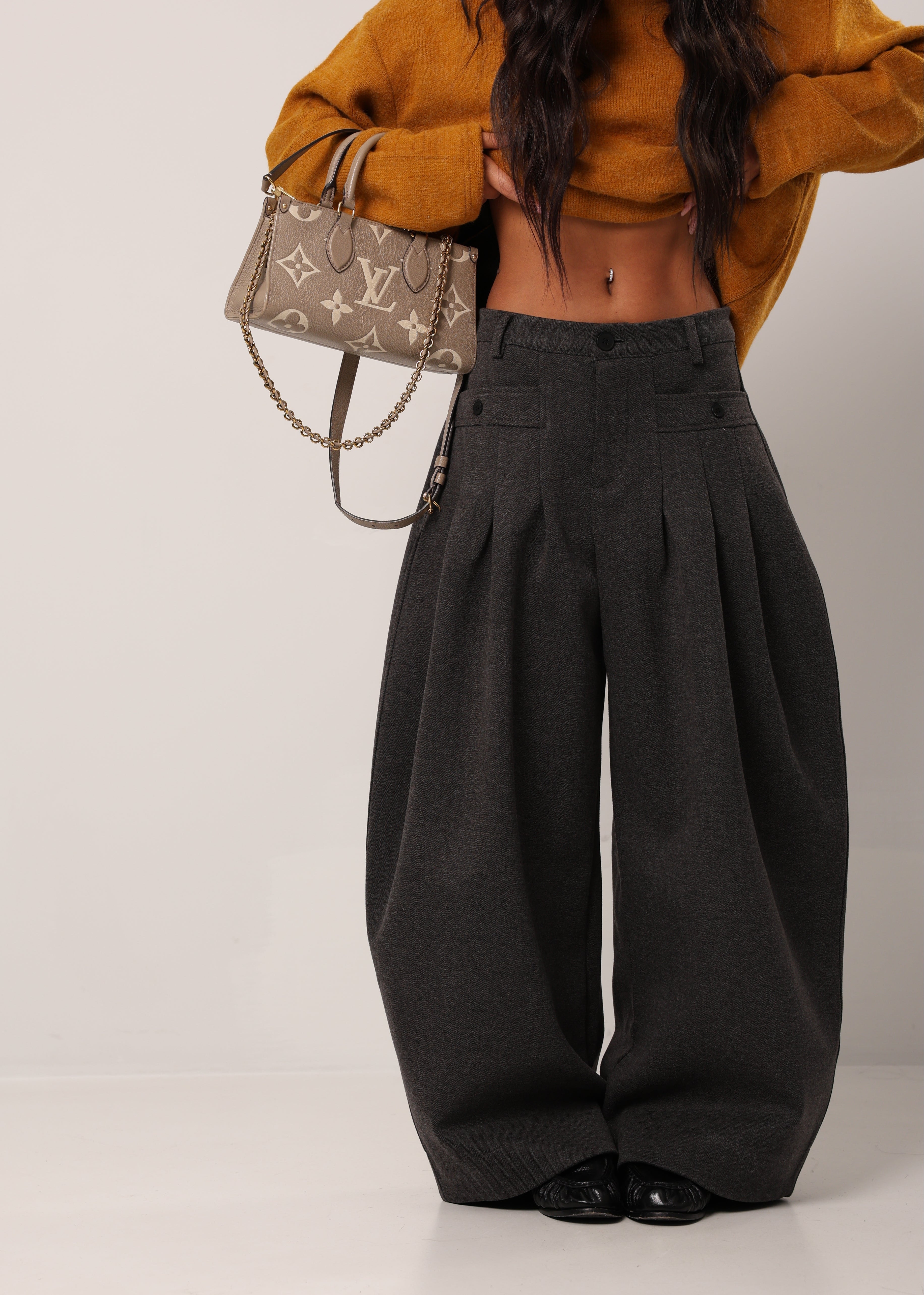 PANTALONI BALLOON NYRIA GRIGIO ANTRACITE