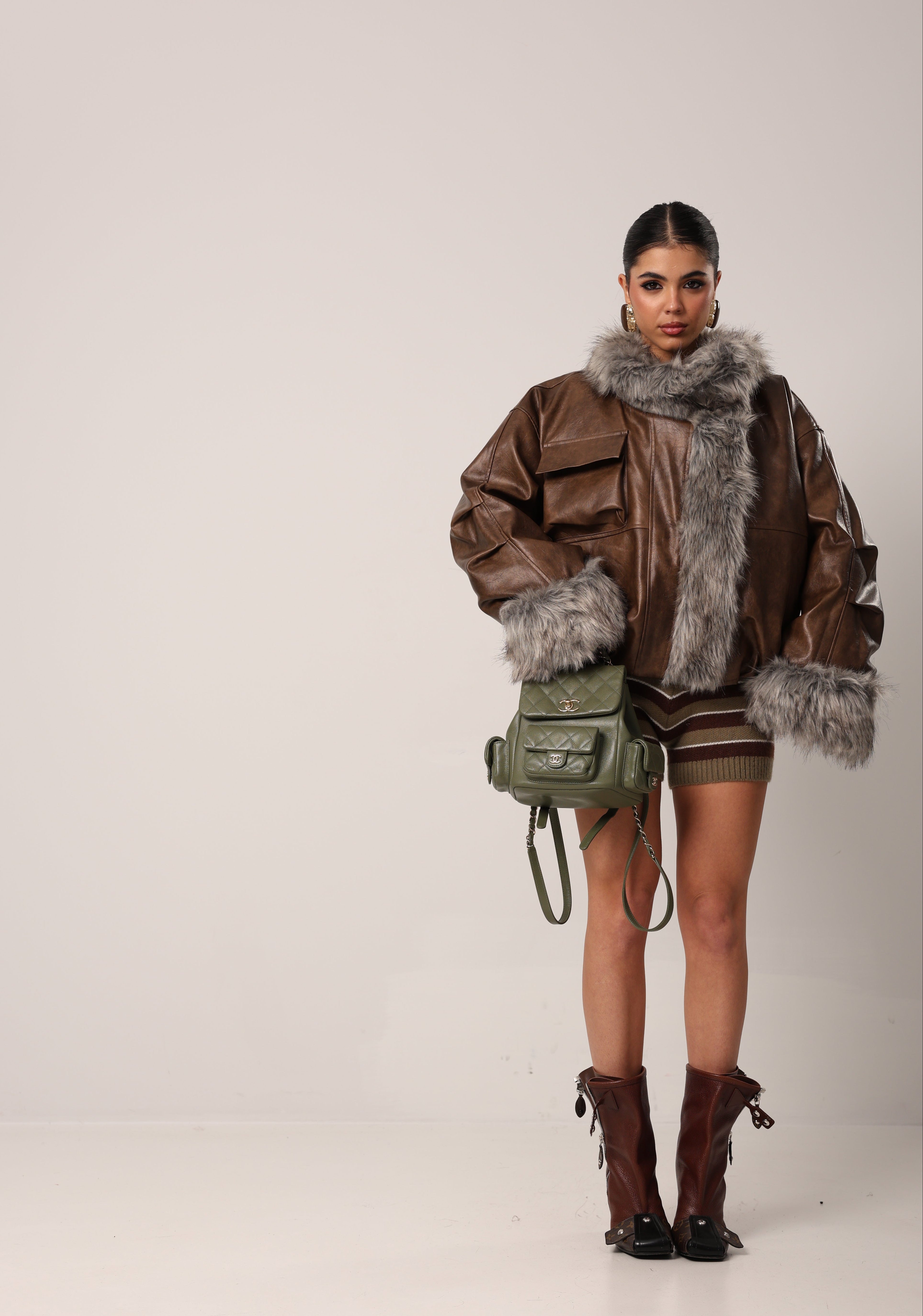 GIUBBINO ECOPELLE ST. MORITZ MARRONE