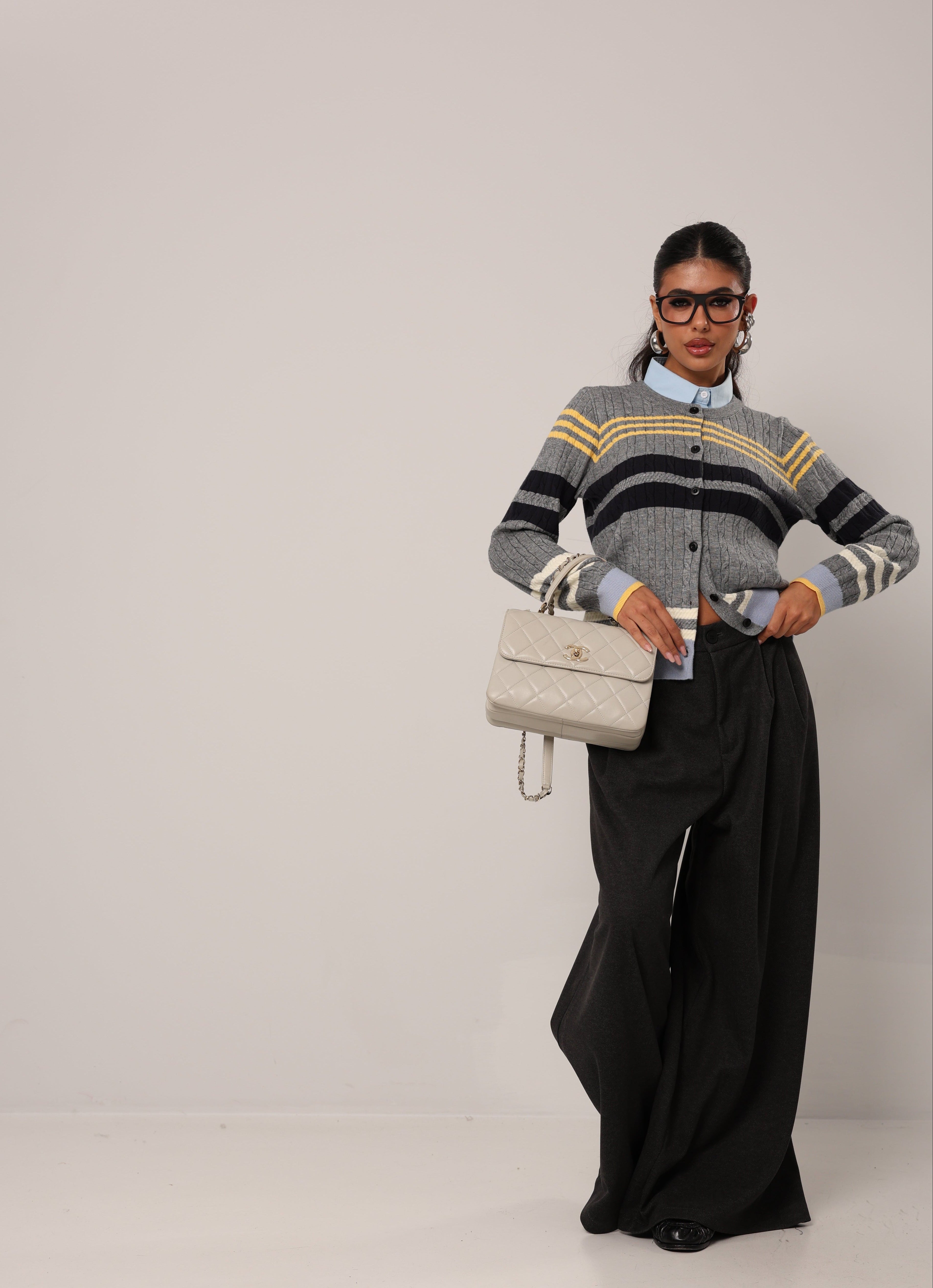 PANTALONI PINCES MARILEN GRIGI