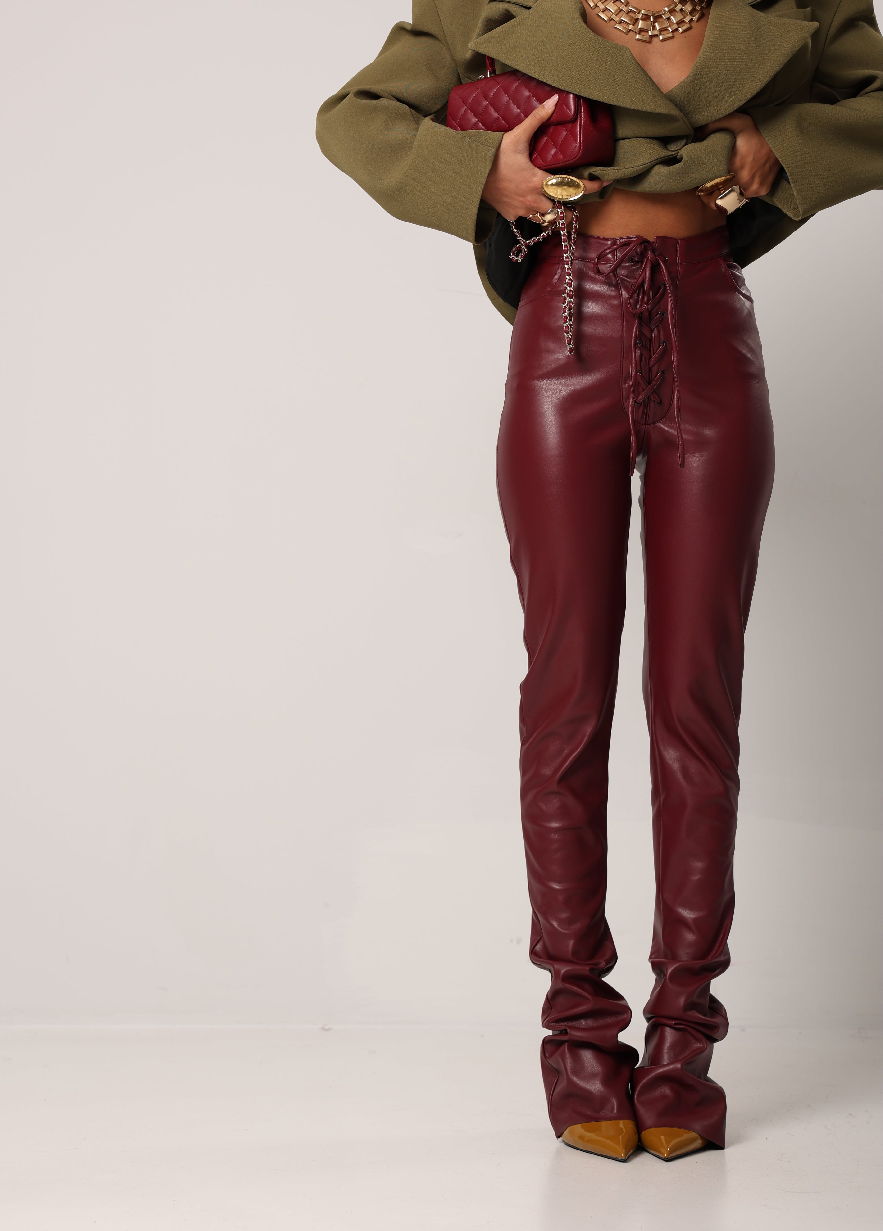 PANTALONI ECOPELLE HENRY BORDEAUX BY MARZIA MANGO