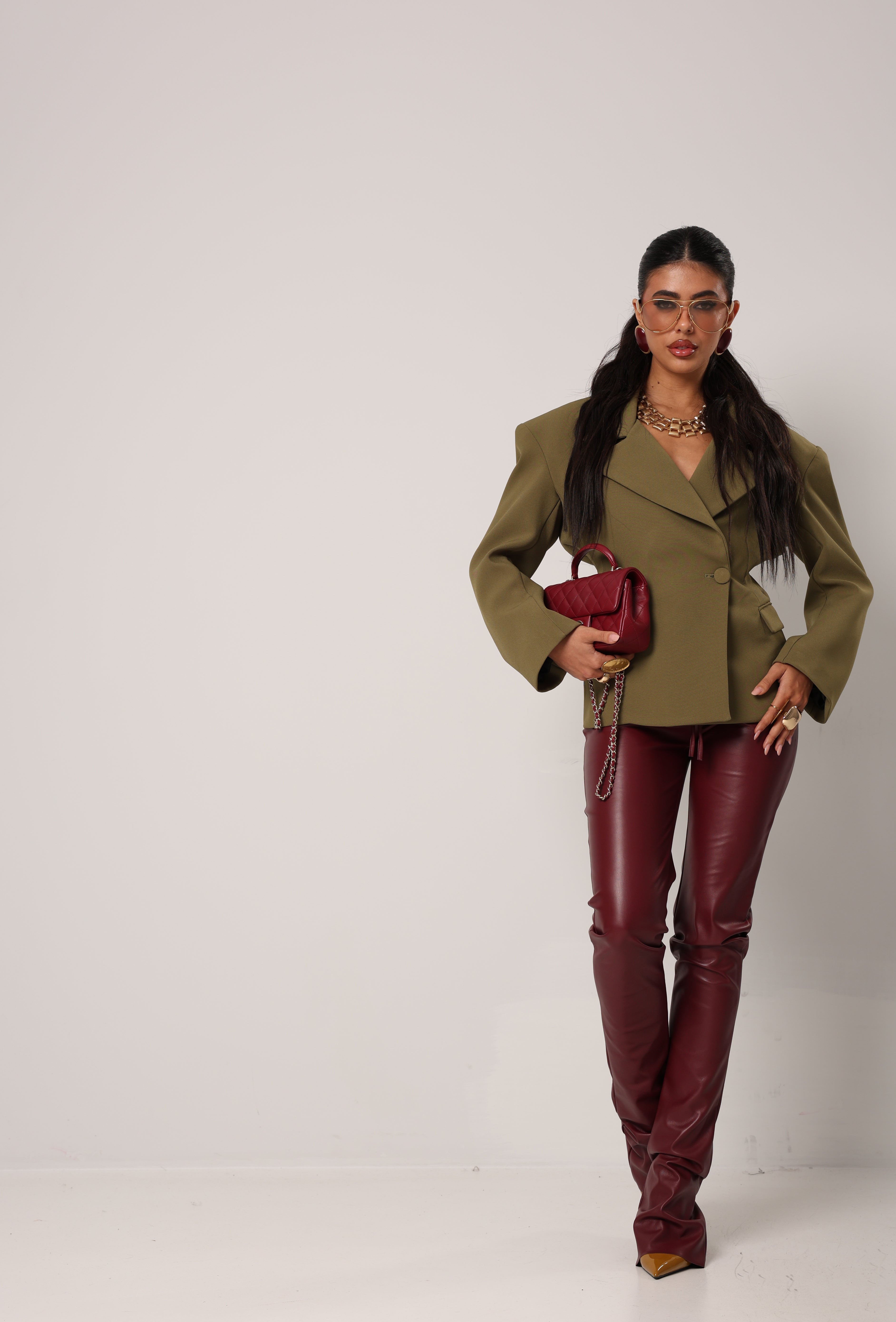 PANTALONI ECOPELLE HENRY BORDEAUX BY MARZIA MANGO