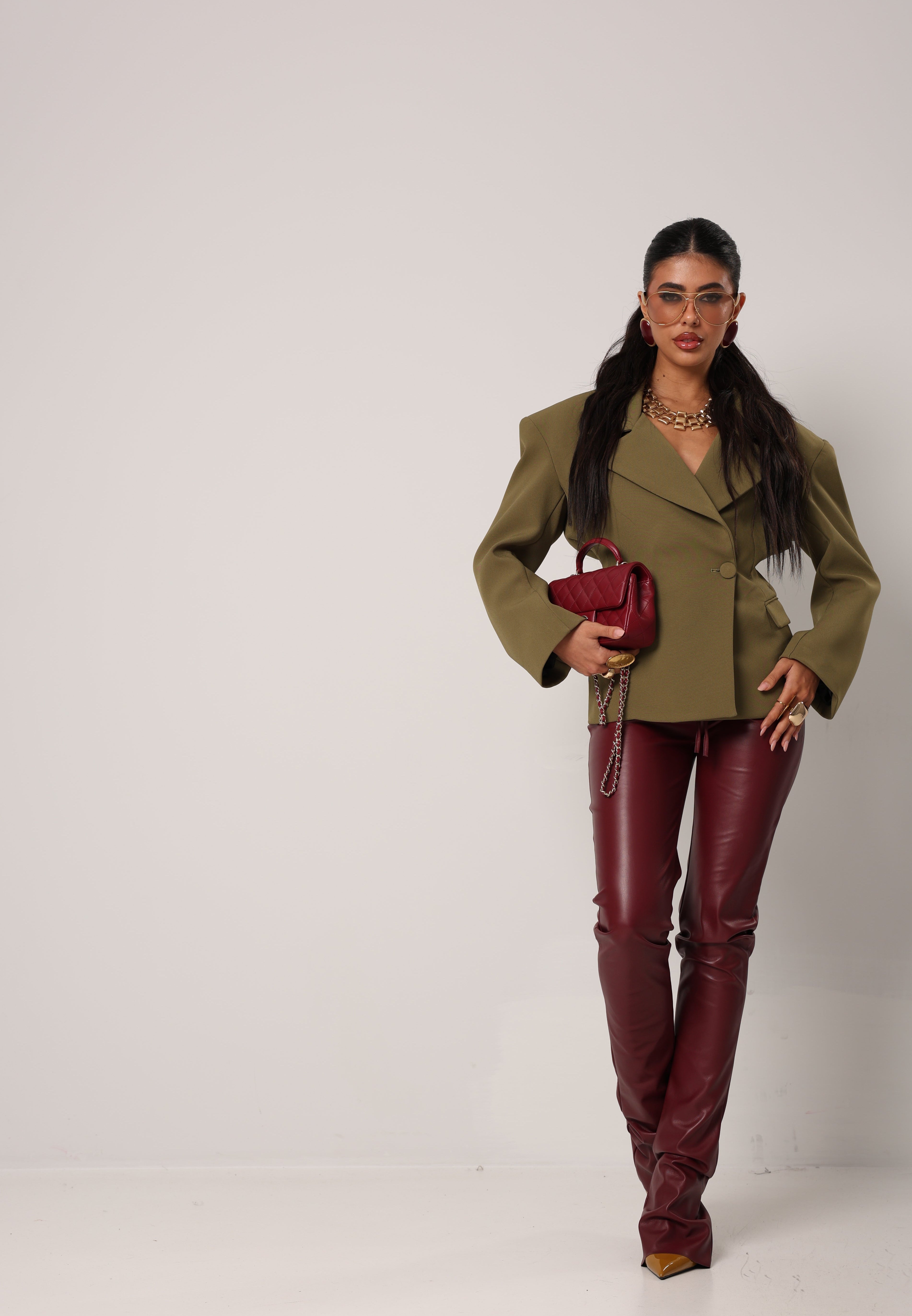 GIACCA KIRBY VERDE OLIVA BY MARZIA MANGO