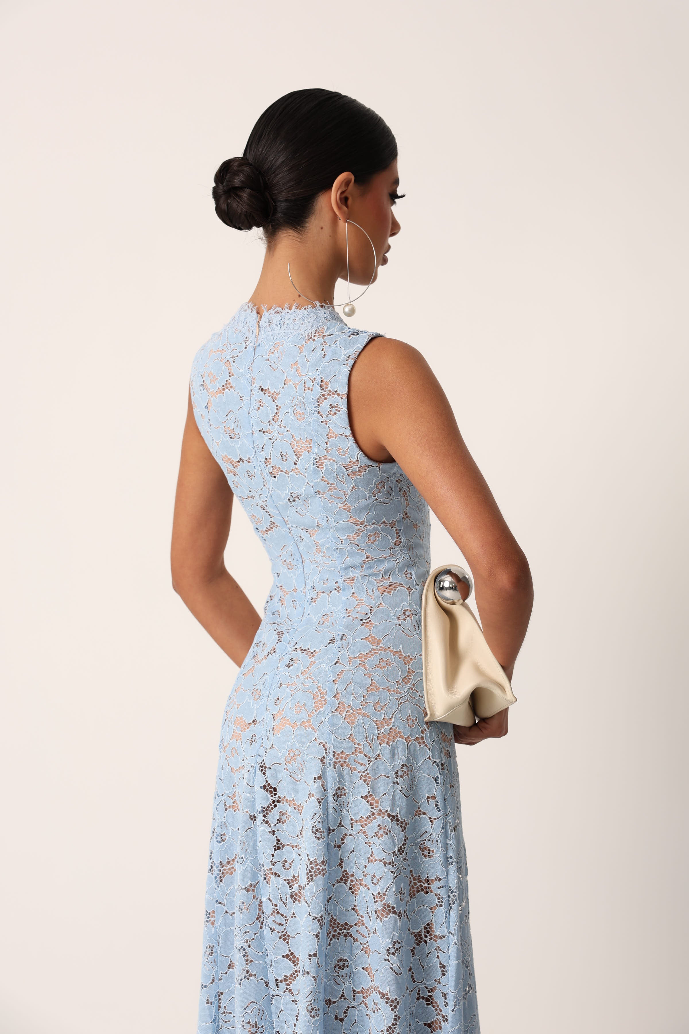 VESTITO PIZZO DELFI AZZURRO