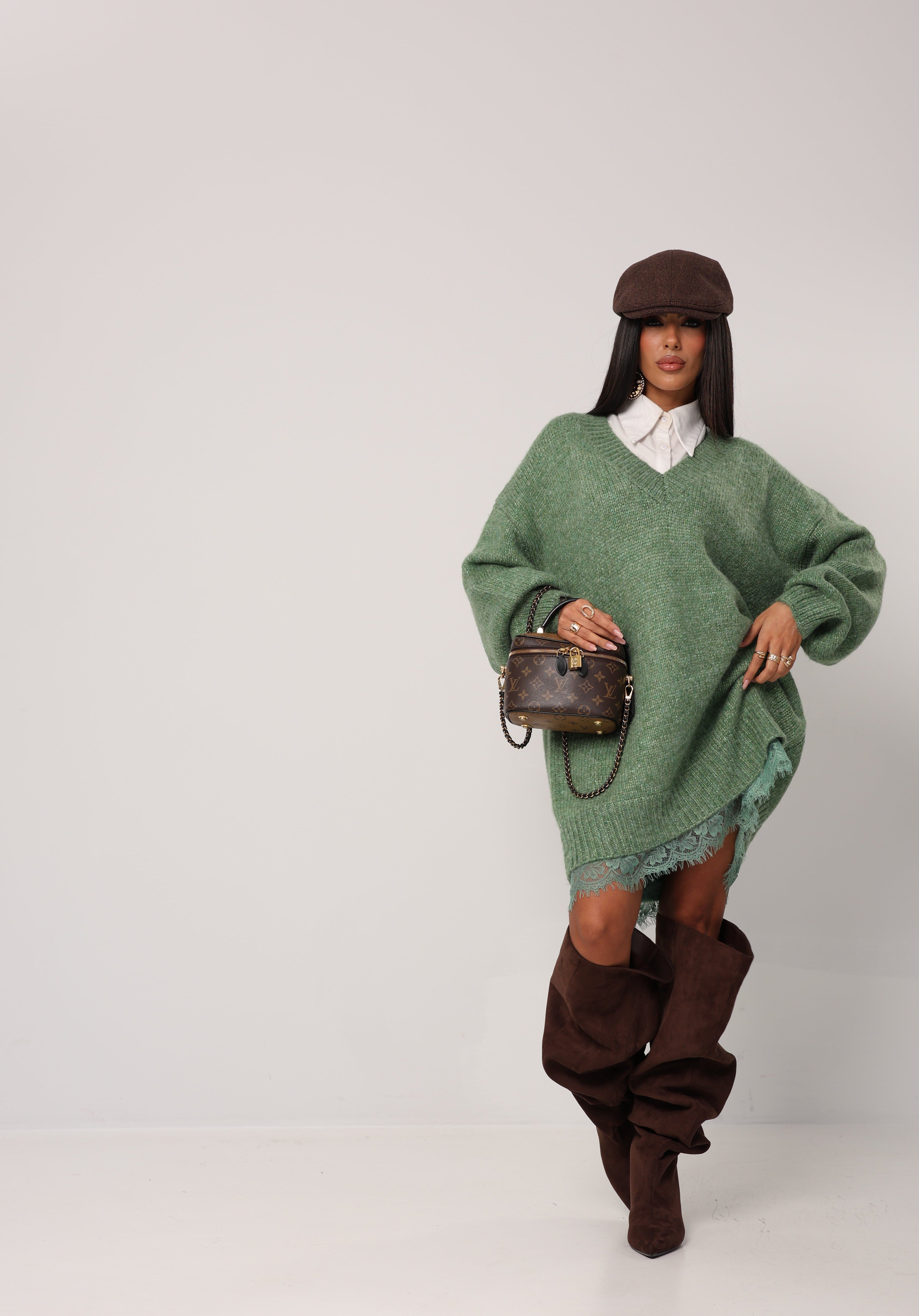 MAXI-PULL PIZZO TATIANA VERDE