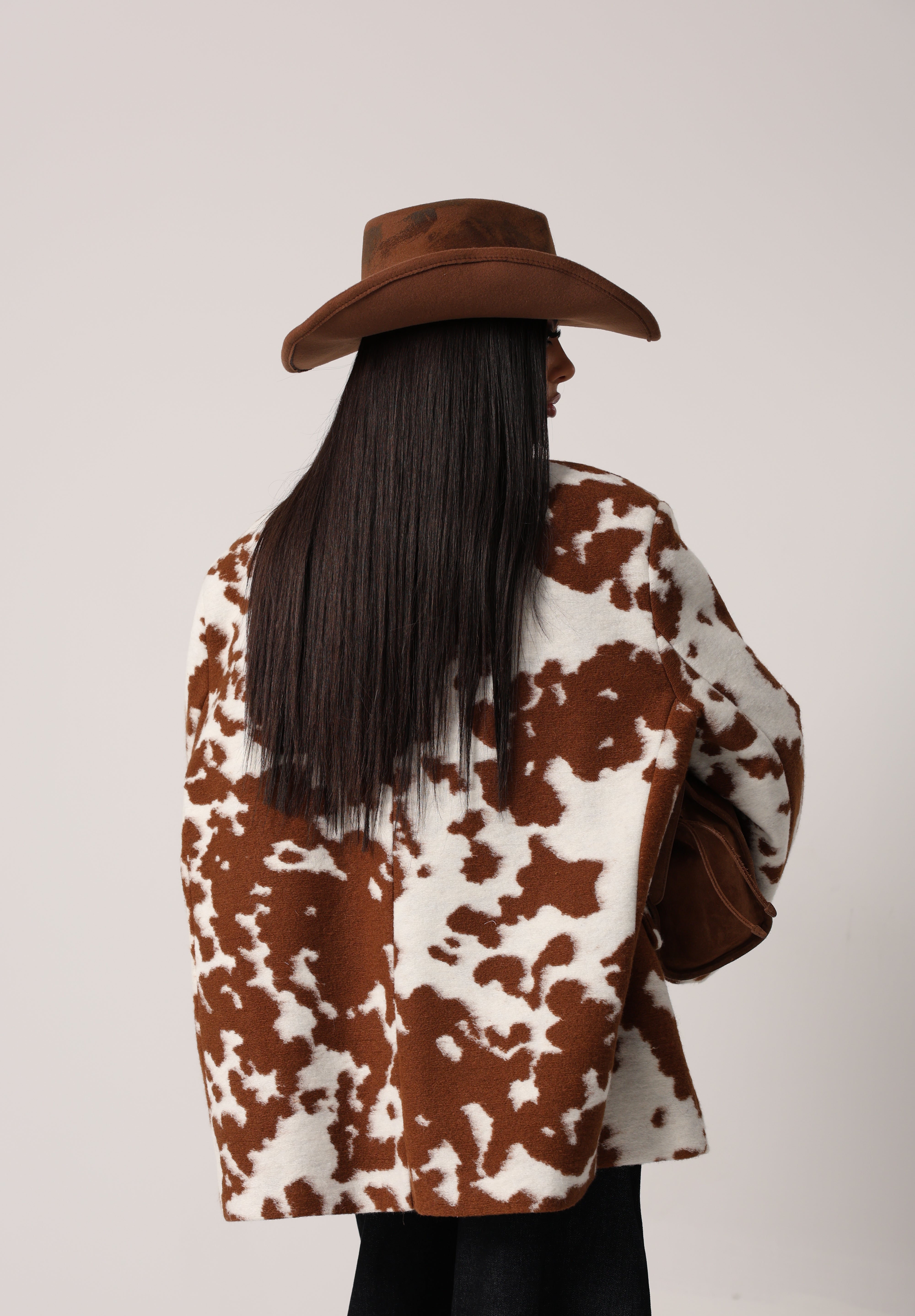 BLAZER ANIMALIER FEDERICA CAMEL BY LUMINA