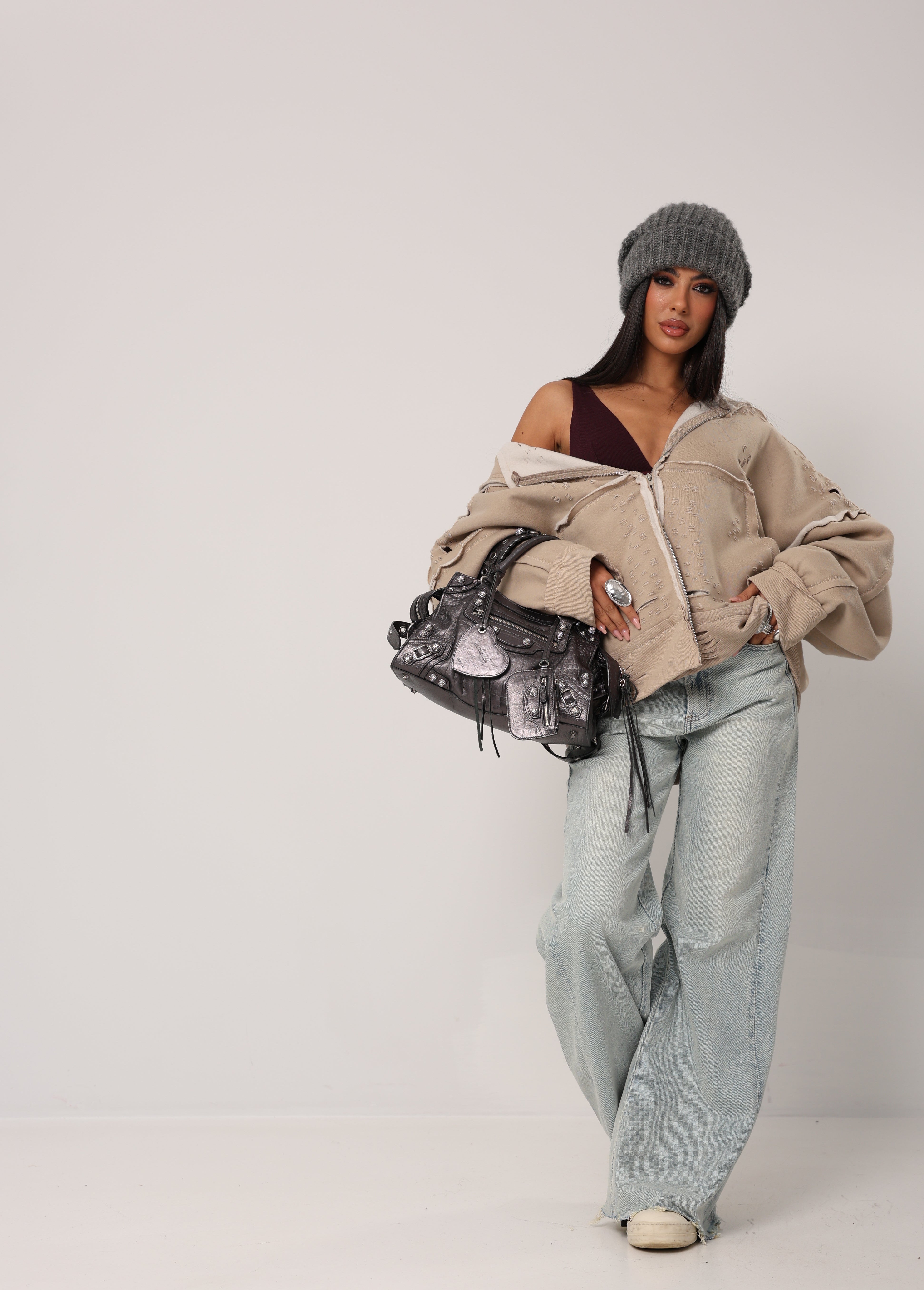 FELPA ROTTURE HURY BEIGE