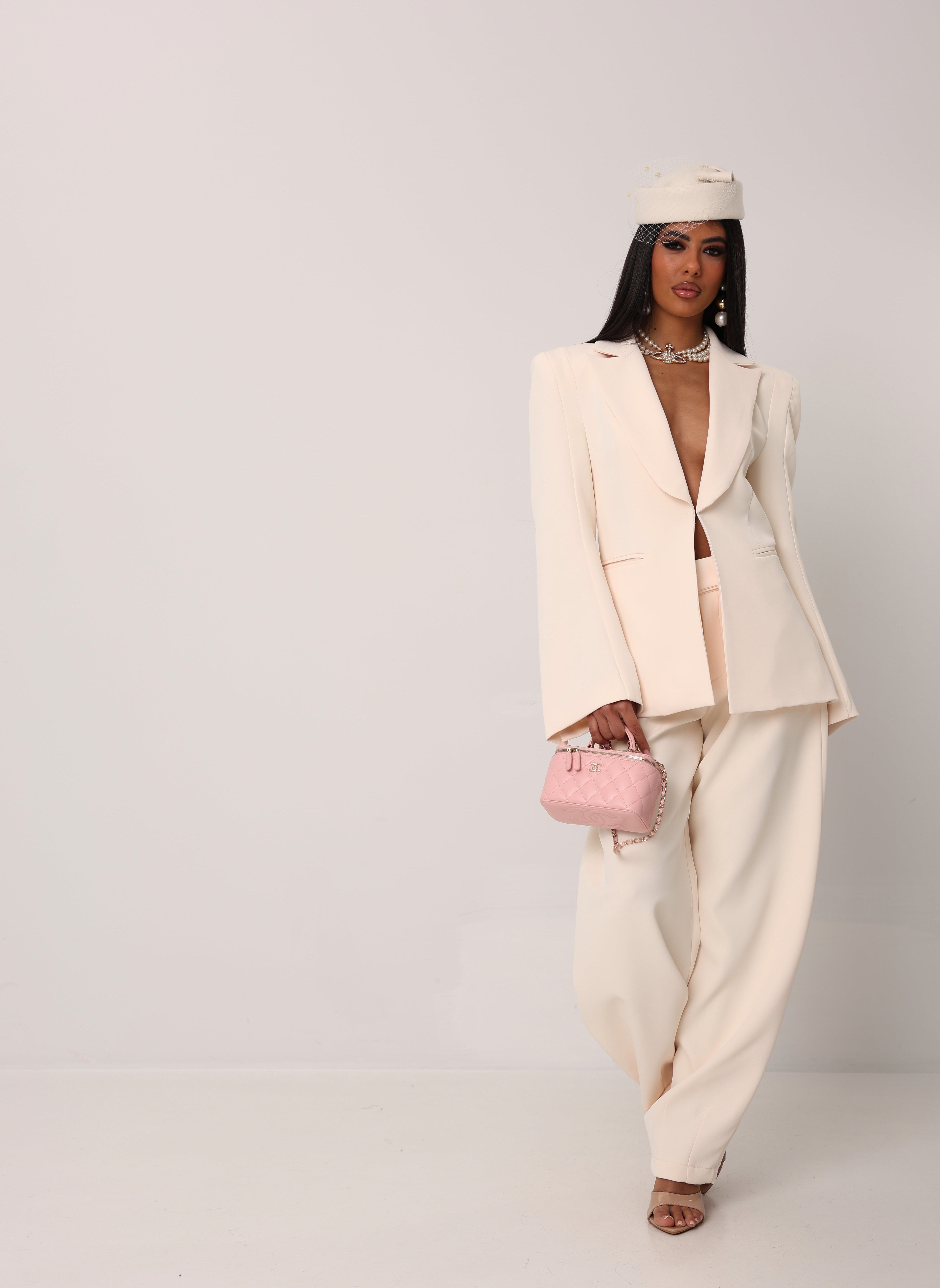 PANTALONI CINTURA KONNOR CREMA BY LUMINA