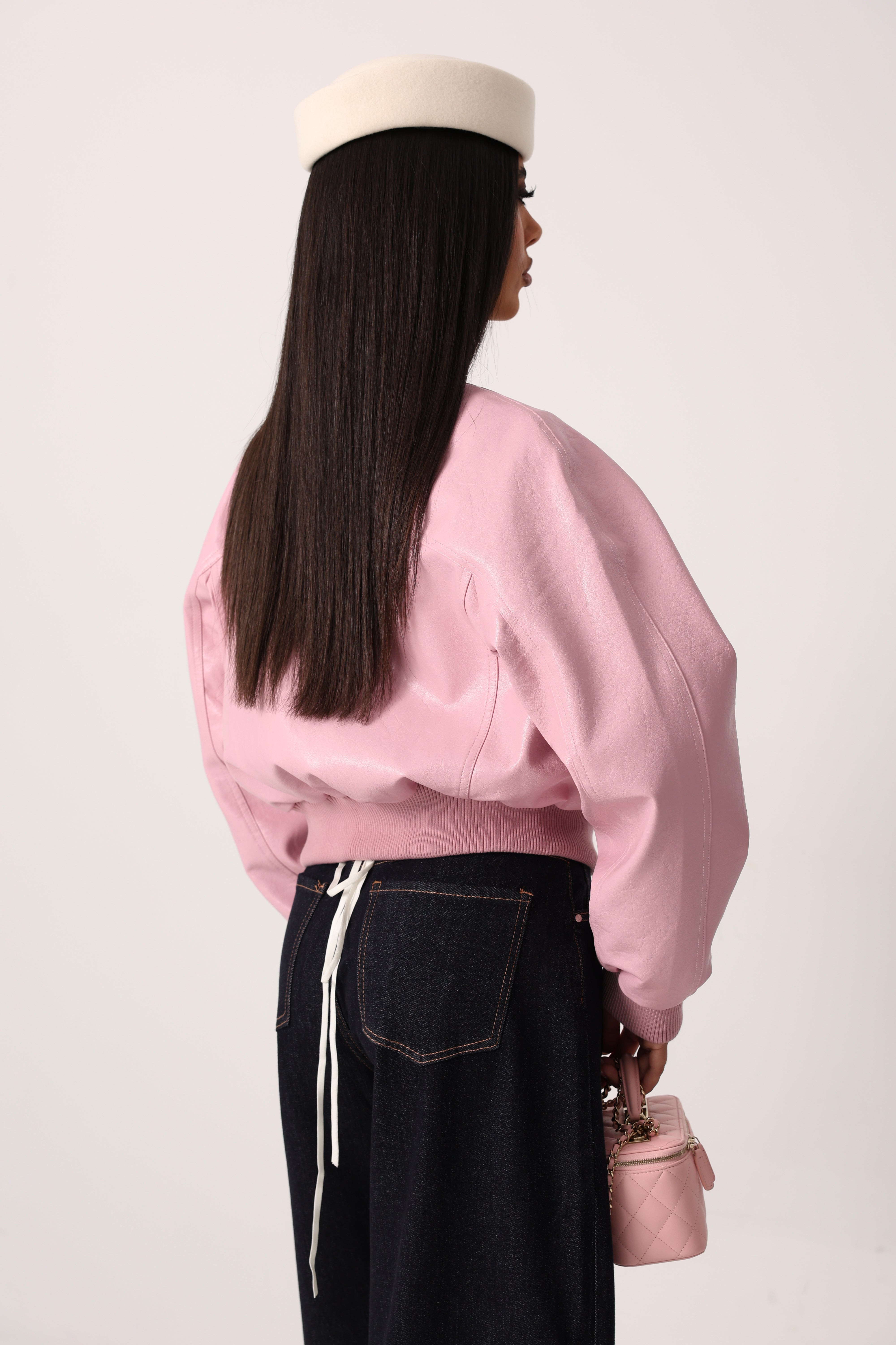 BOMBER ECOPELLE DITRA ROSA