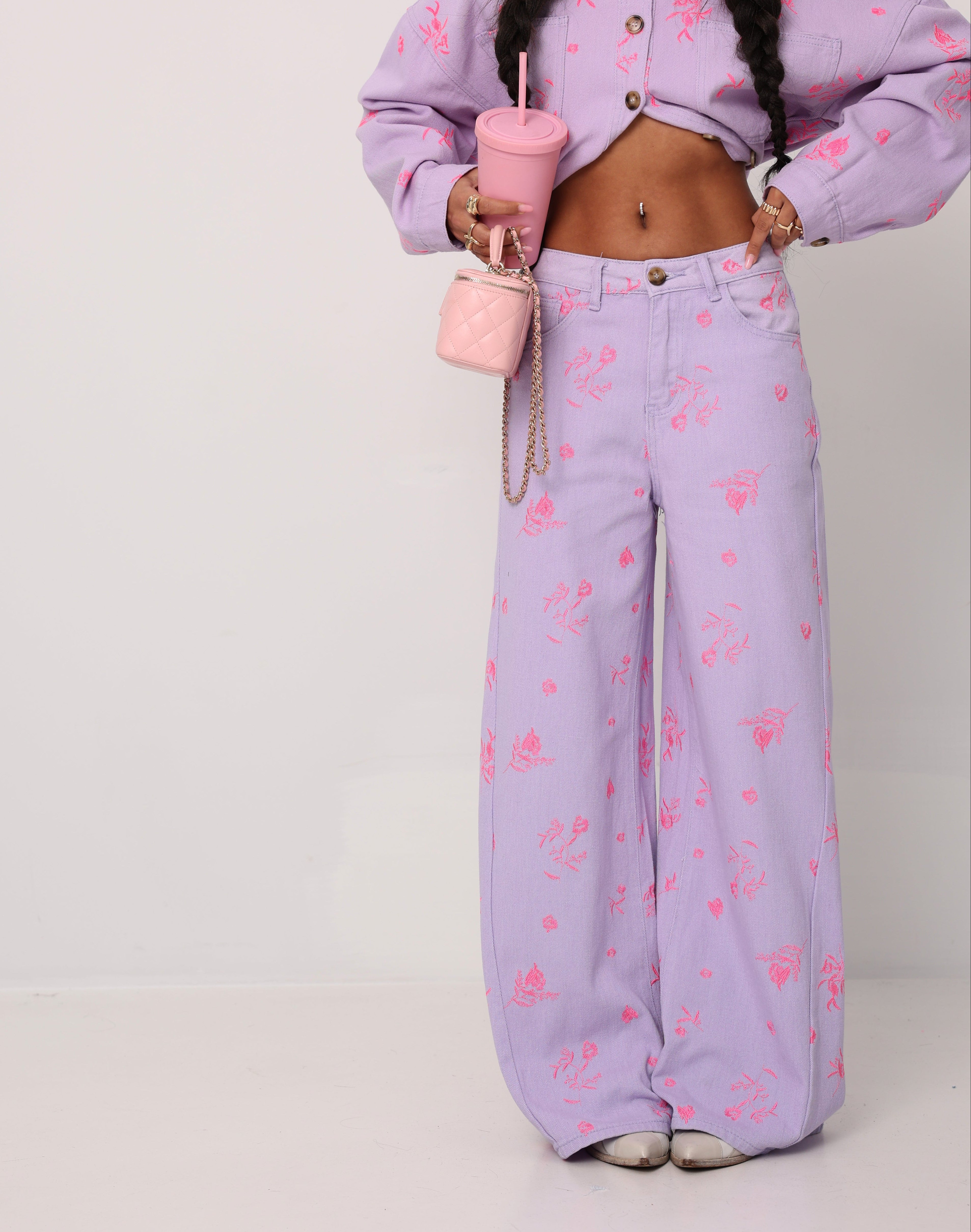 JEANS FIORI MARGERY LILLA