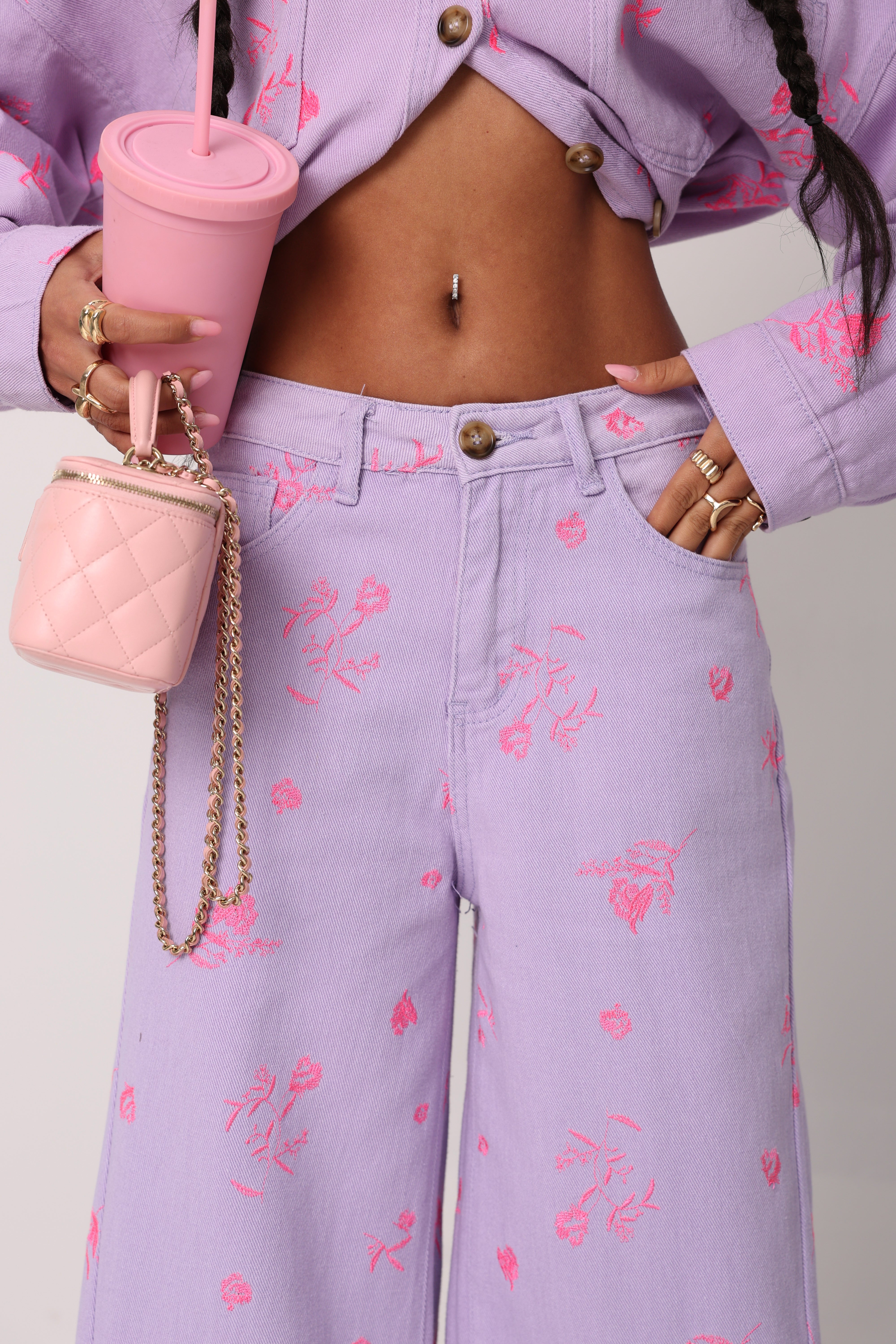 JEANS FIORI MARGERY LILLA