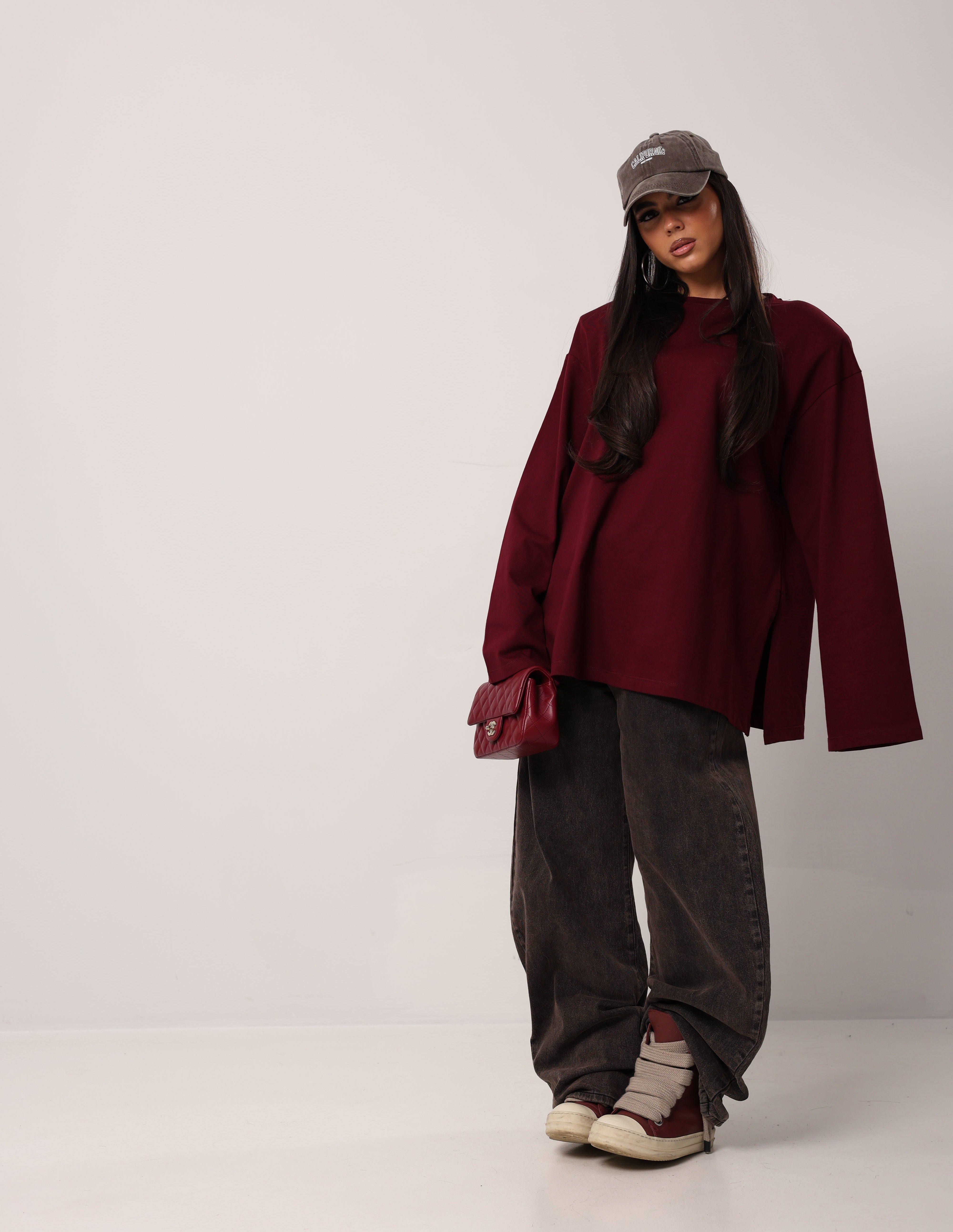 JEANS BALLOON TWIX MARRONE BY LUMINA