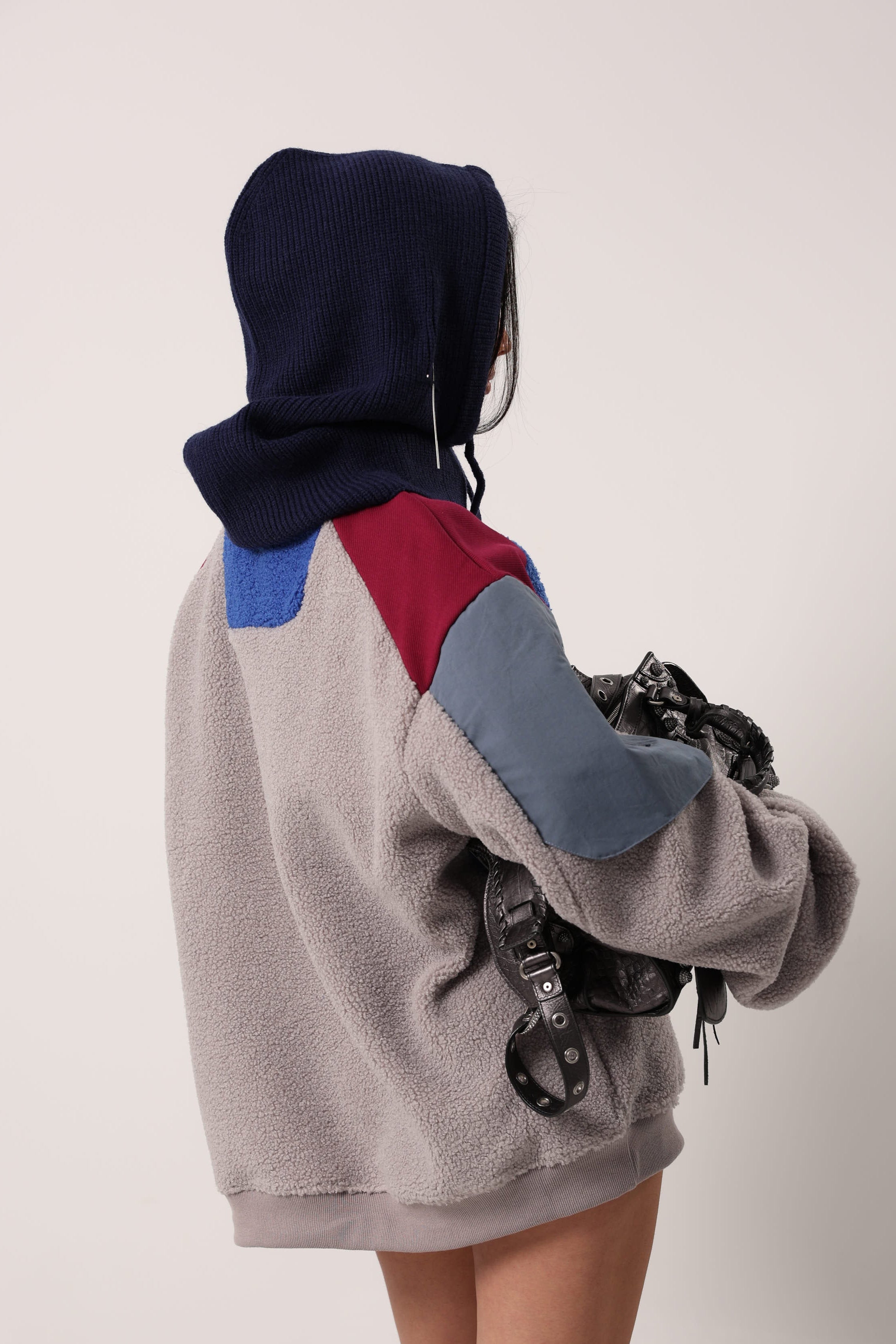 FELPA TEDDY FIERCE GRIGIA/BLU