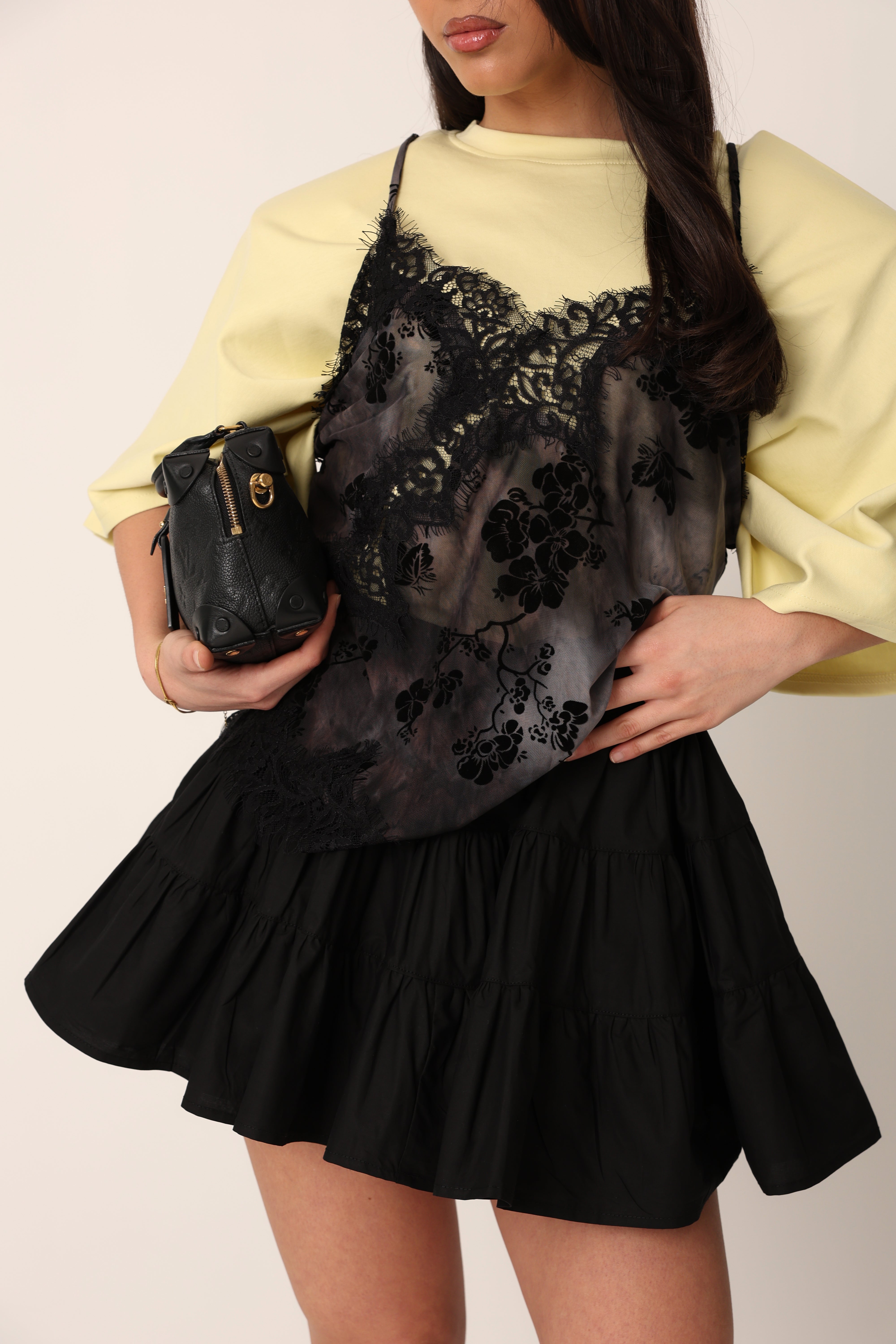 CANOTTA PIZZO LENA NERA