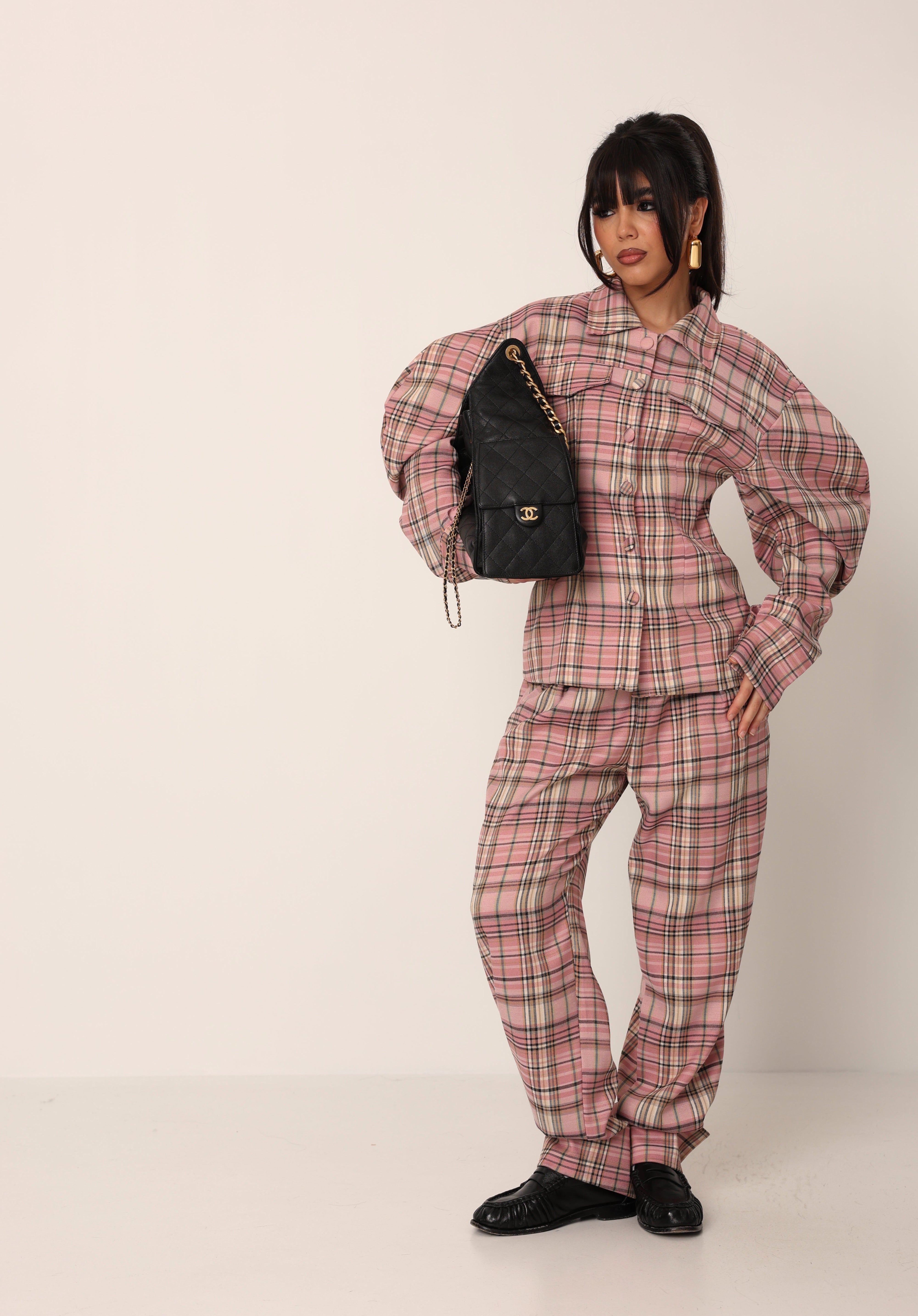 TAILLEUR TARTAN SABRINA ROSA