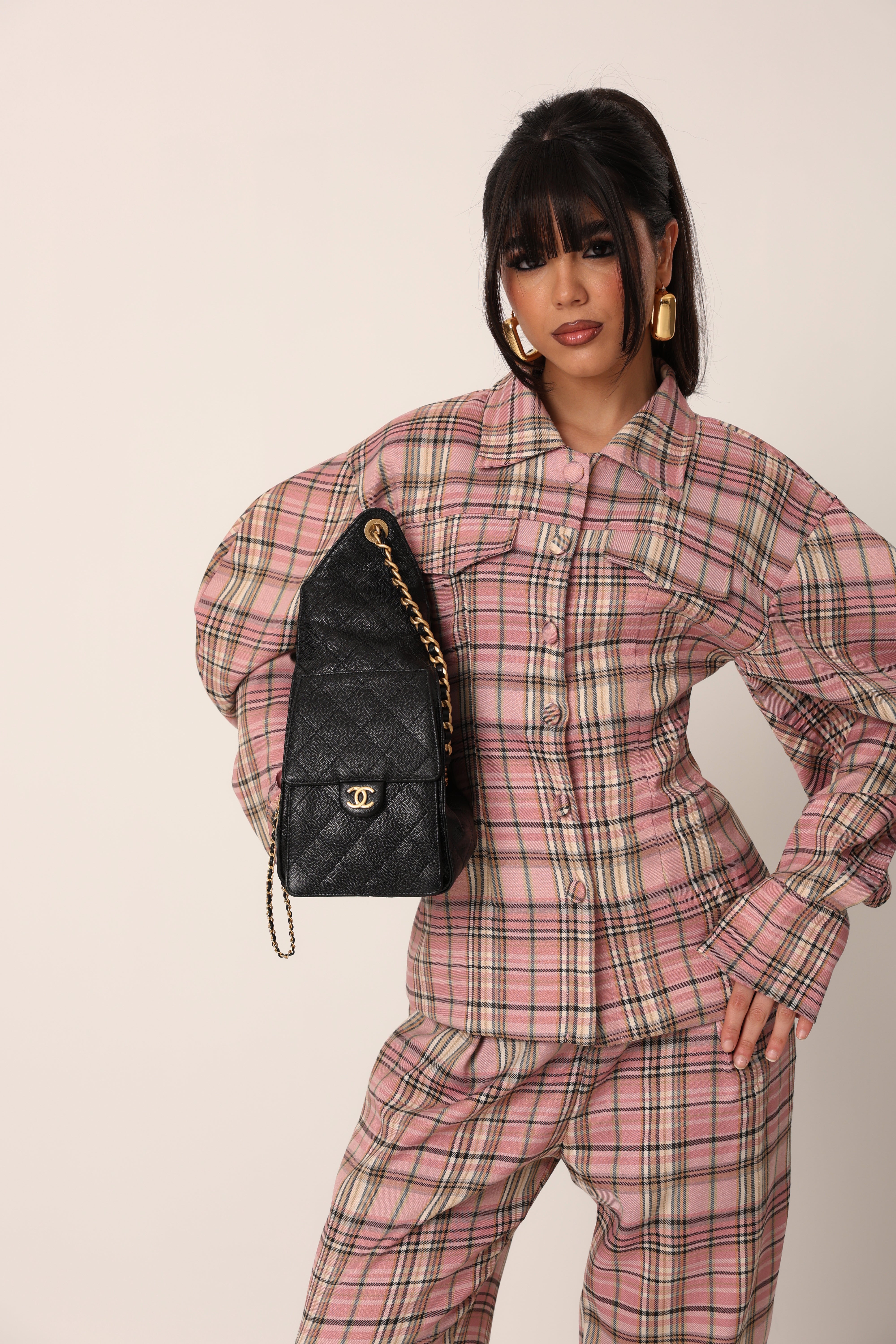 TAILLEUR TARTAN SABRINA ROSA