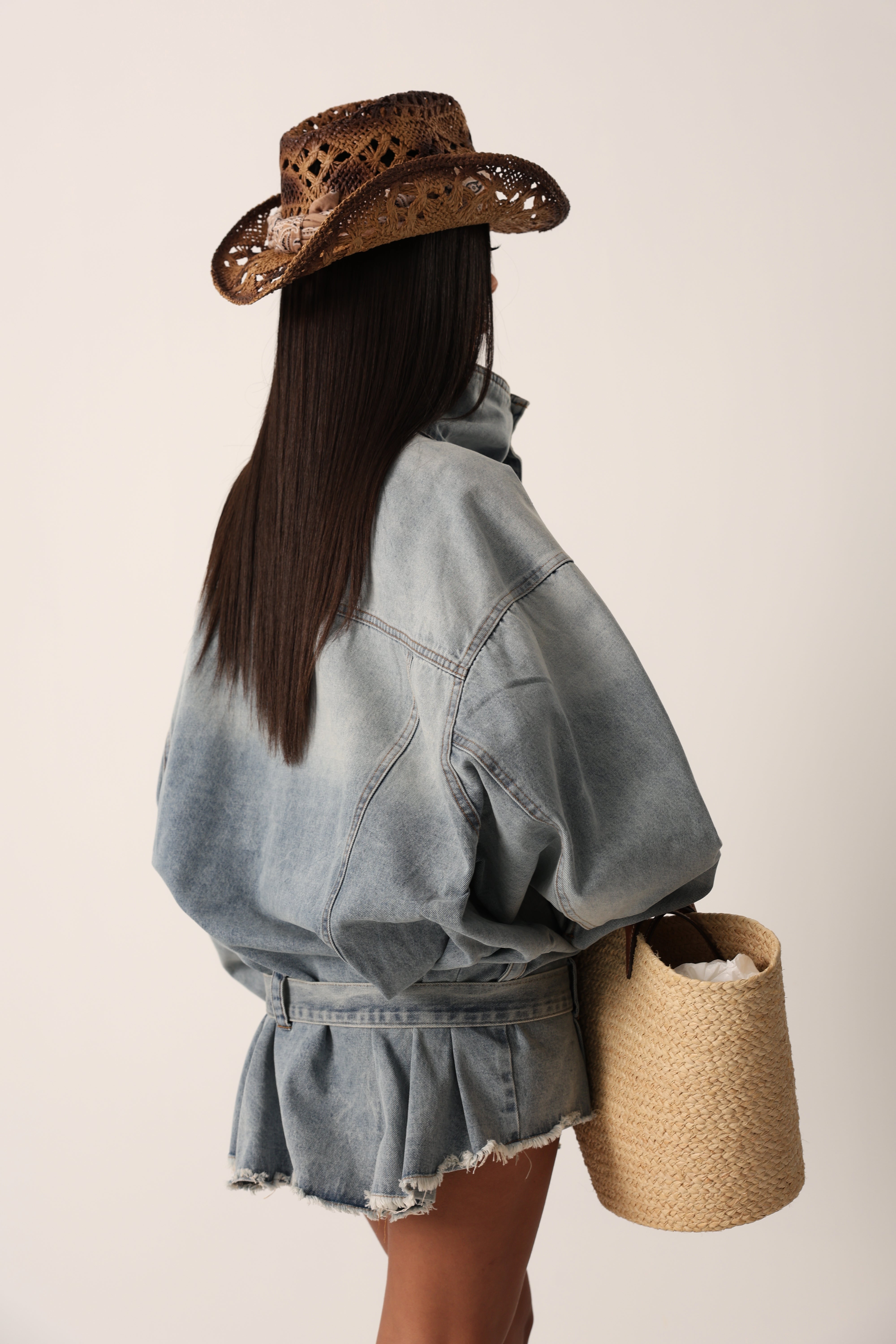 GIACCA CLAY DENIM CHIARO + CINTURA