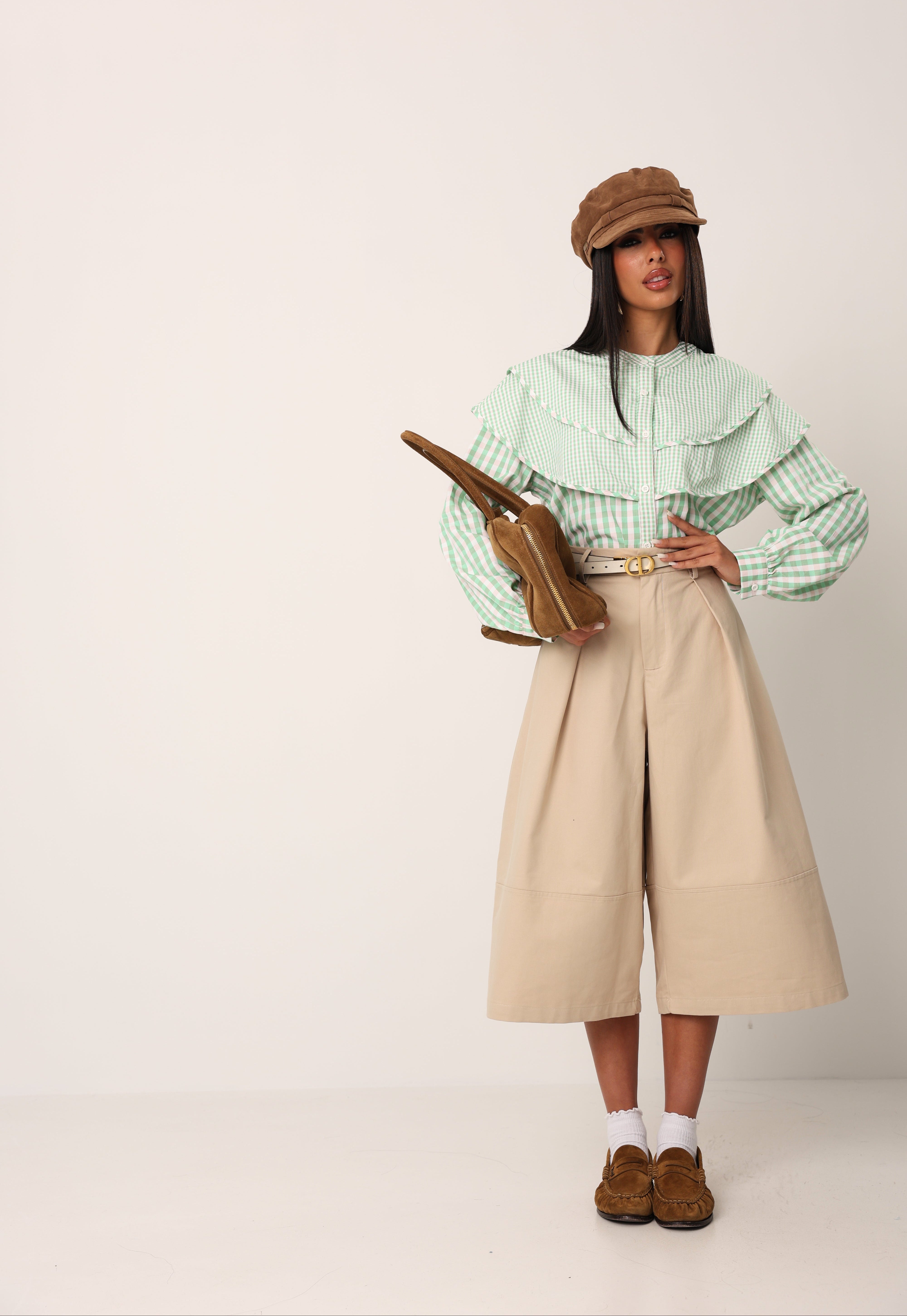 CAMICIA HONEY VERDE/BIANCA