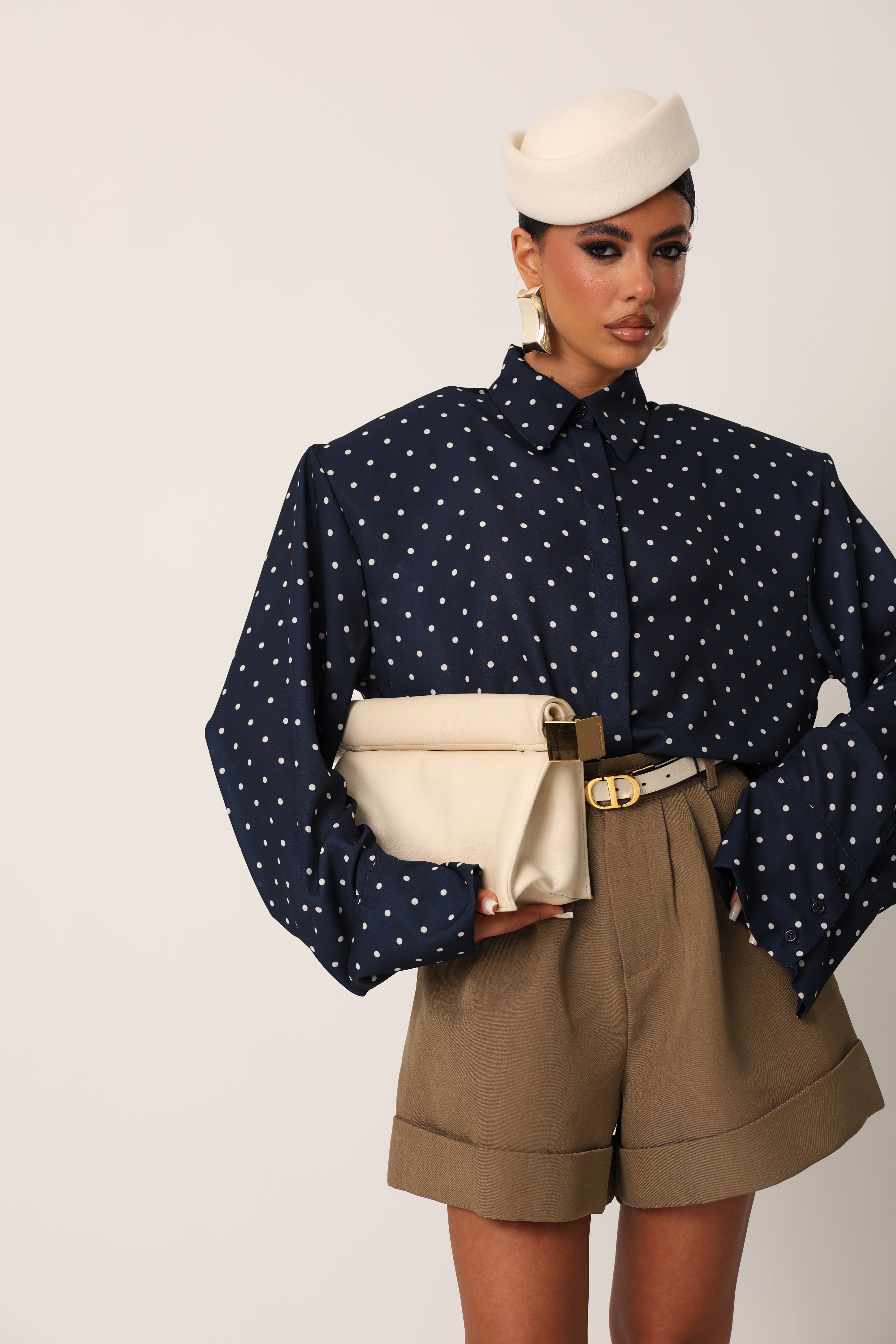 CAMICIA POIS LYDIA BLU NOTTE