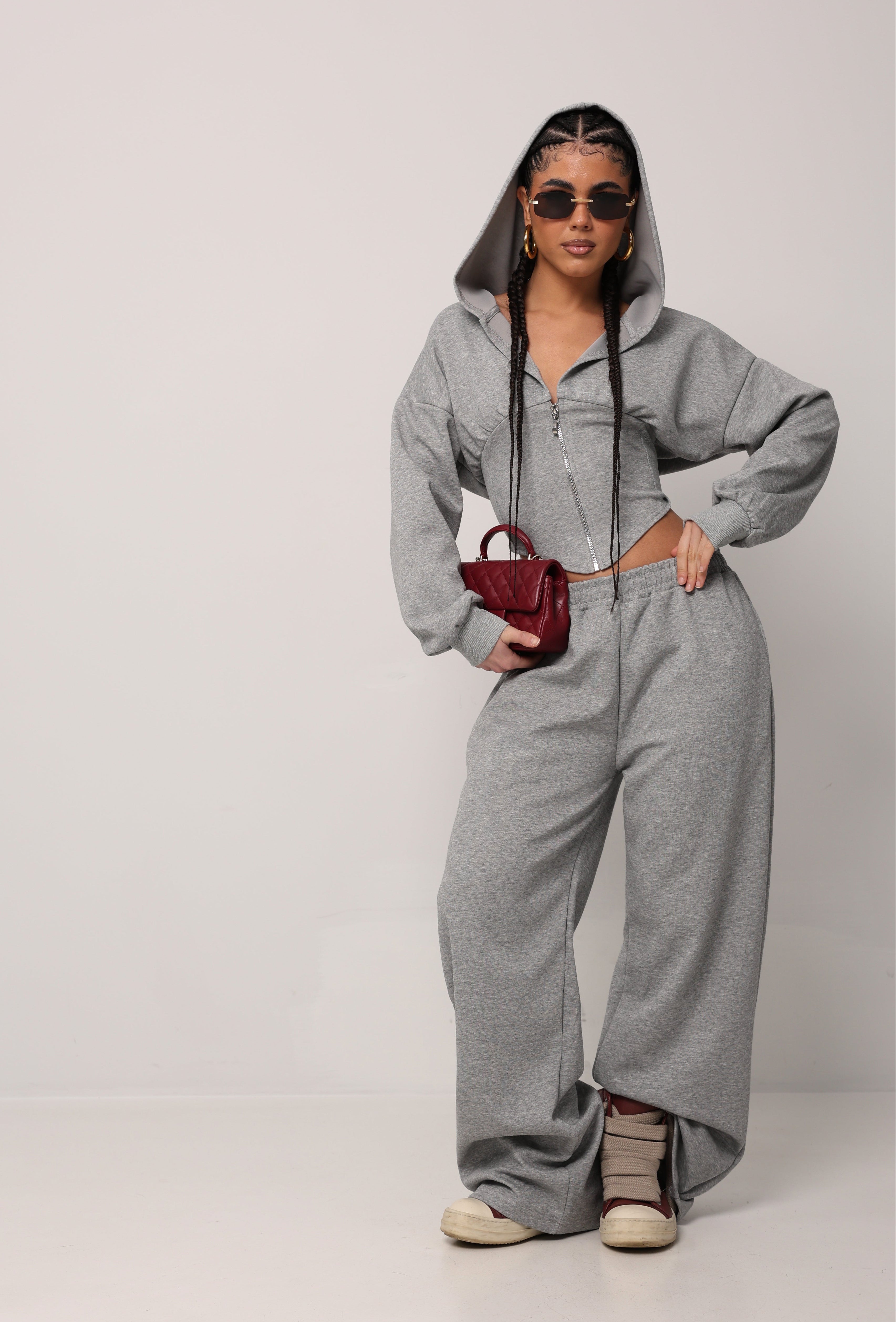 COORDINATO DI TUTA TILDE GRIGIO DUE PEZZI