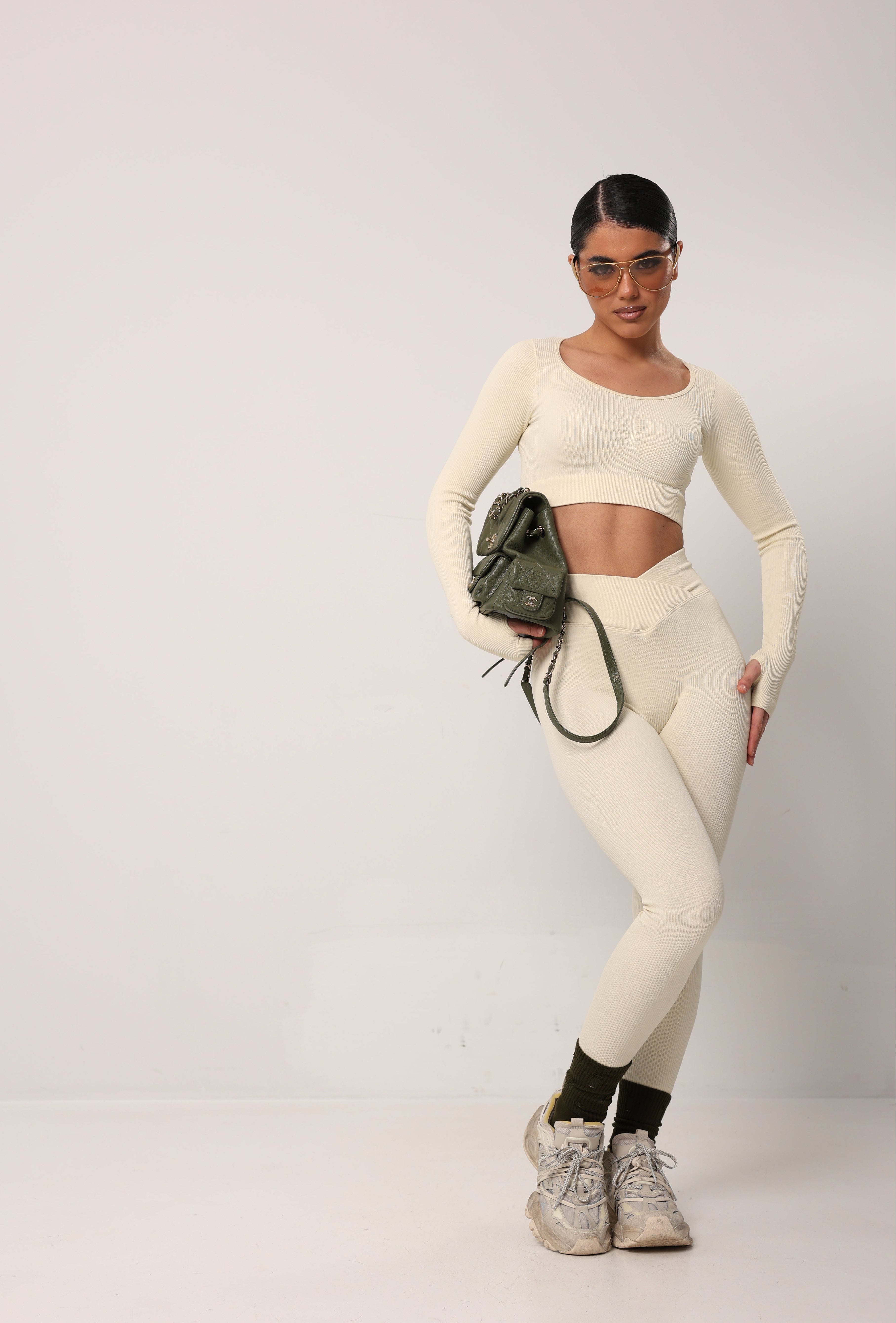 COORDINATO COSTINE BARCELONETA PANNA DUE PEZZI