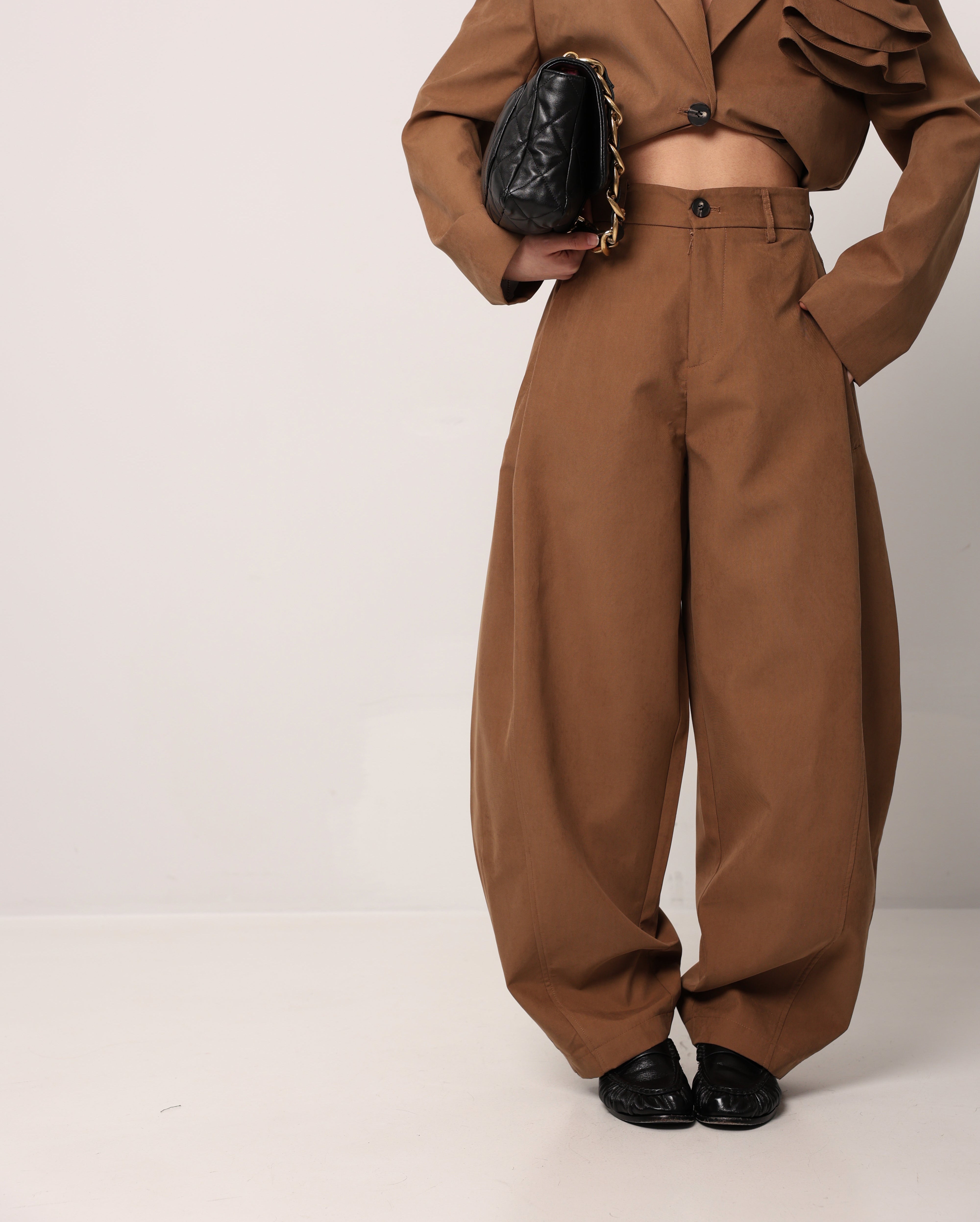 PANTALONI BALLOON BONNIE CAMEL BY LUMINA