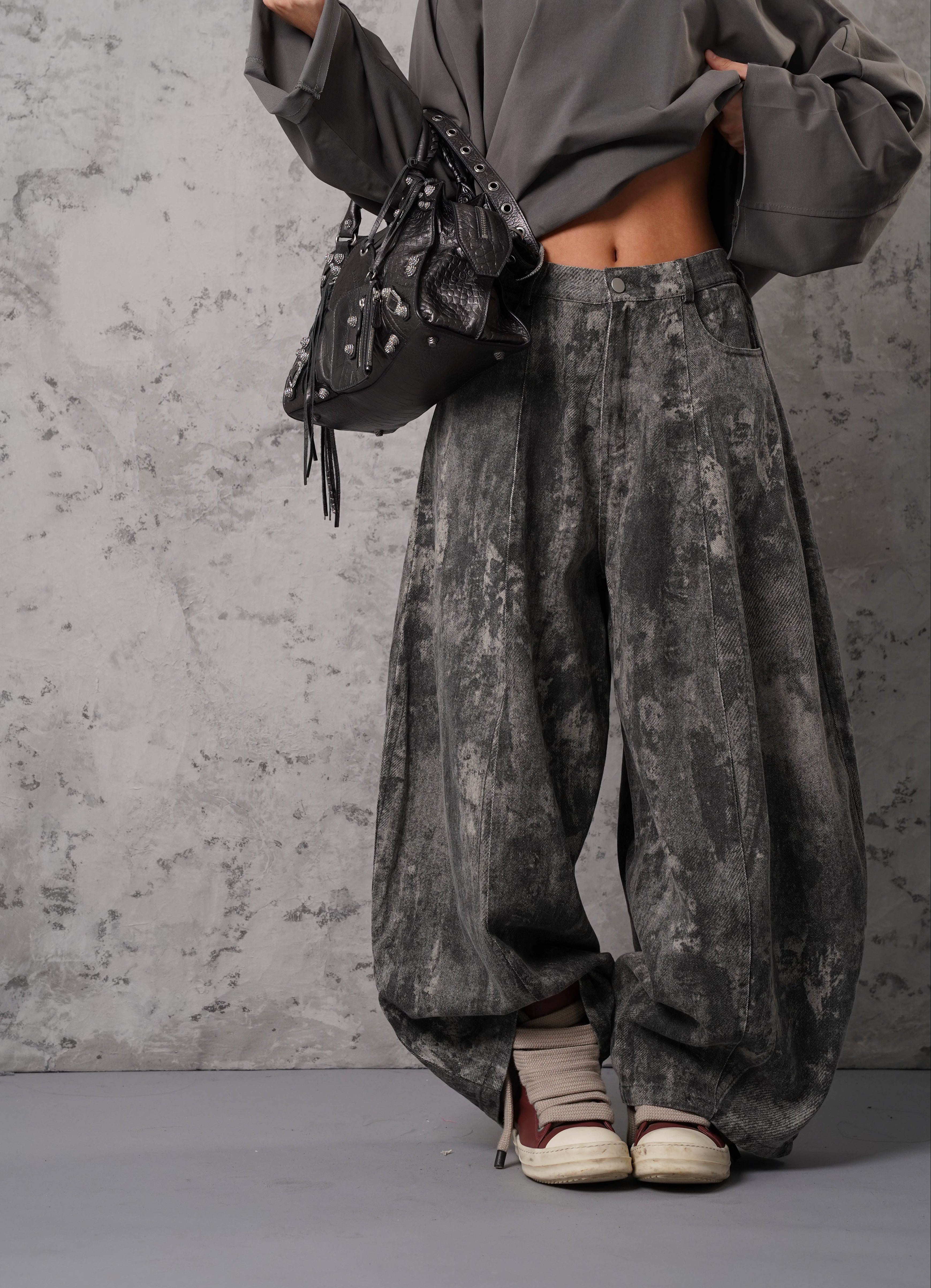 JEANS BALLOON PONZA SFUMATO GRIGI