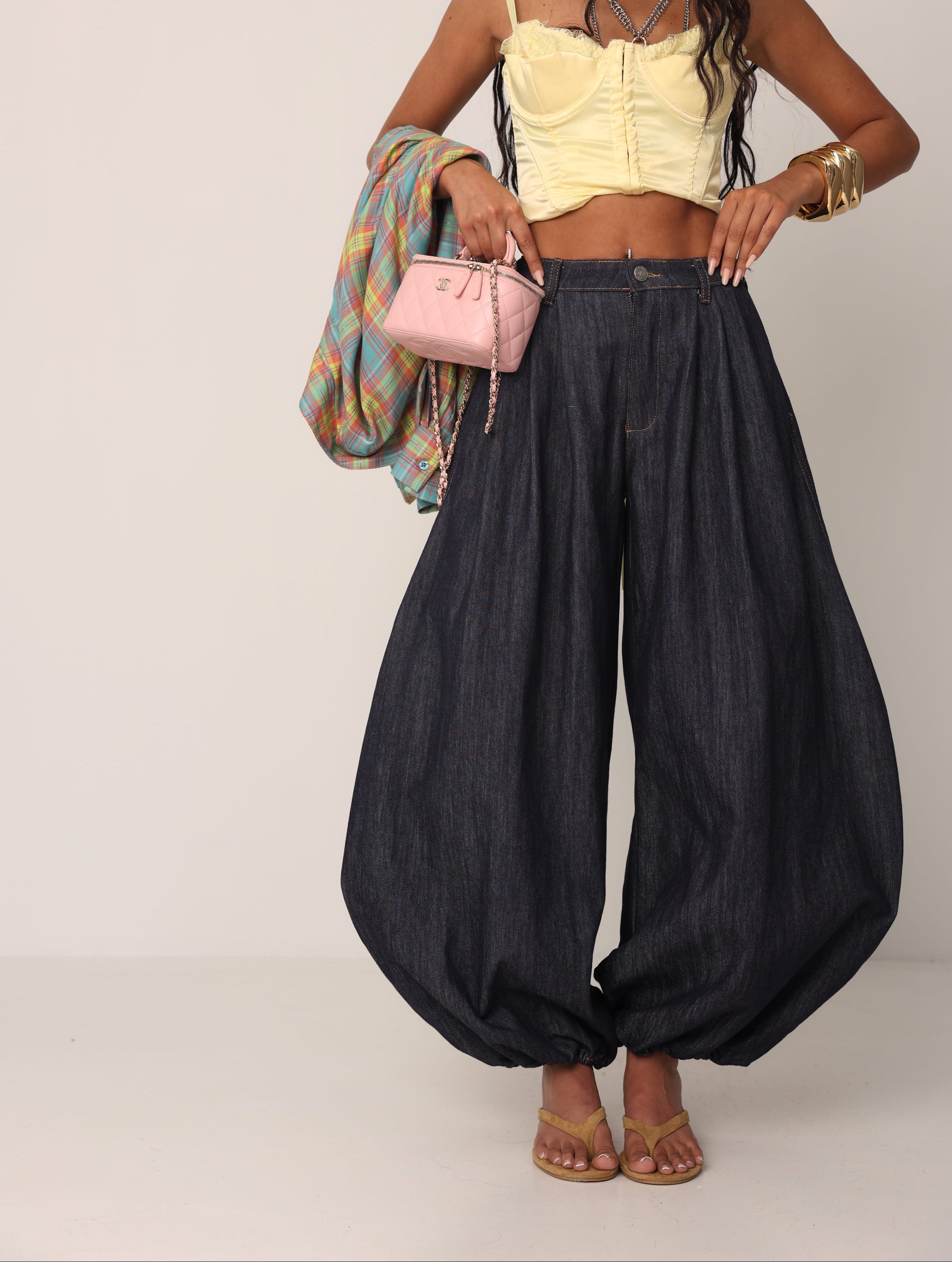JEANS BALLOON HILDA DENIM SCURO