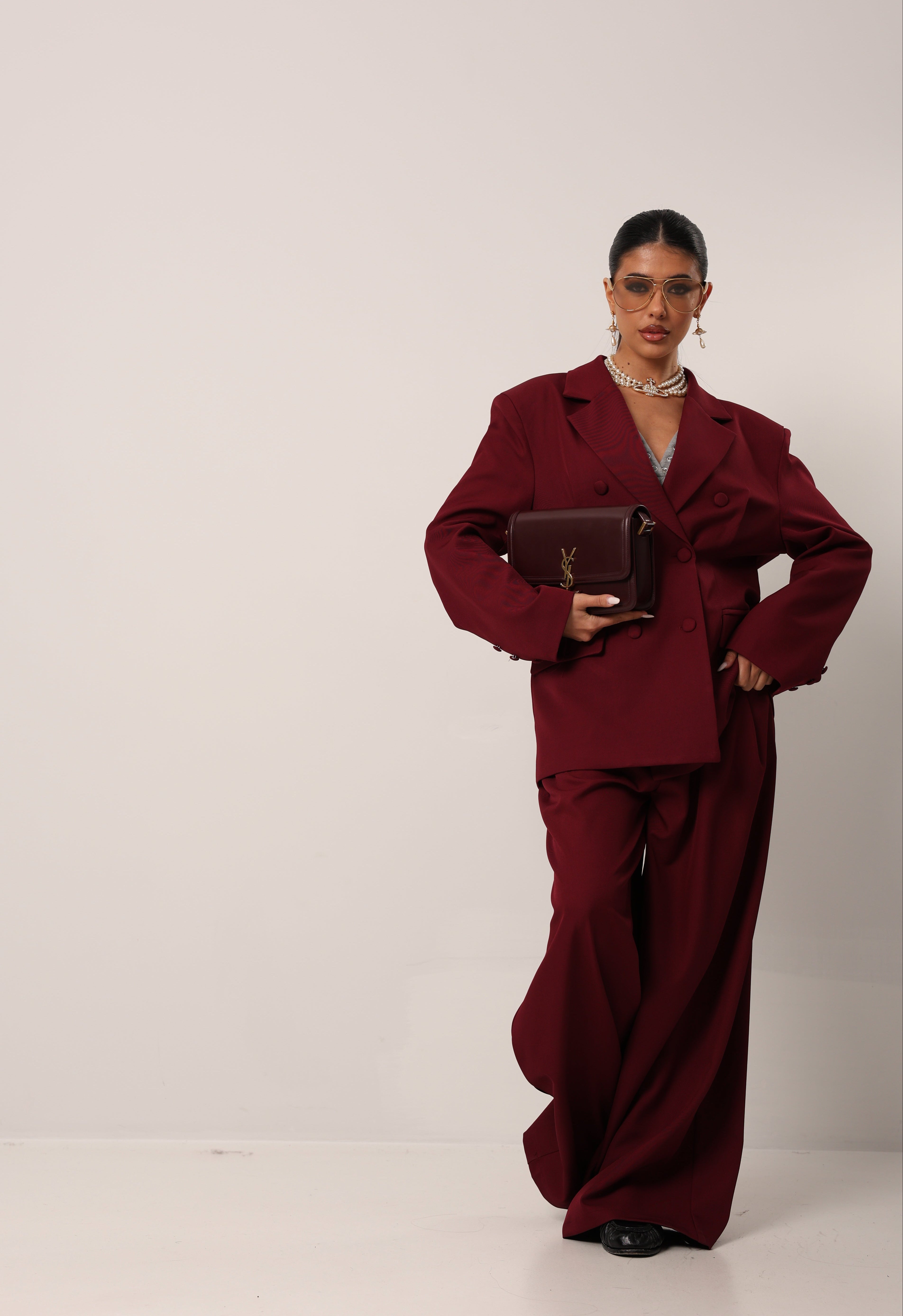 TAILLEUR CHECK BORDEAUX