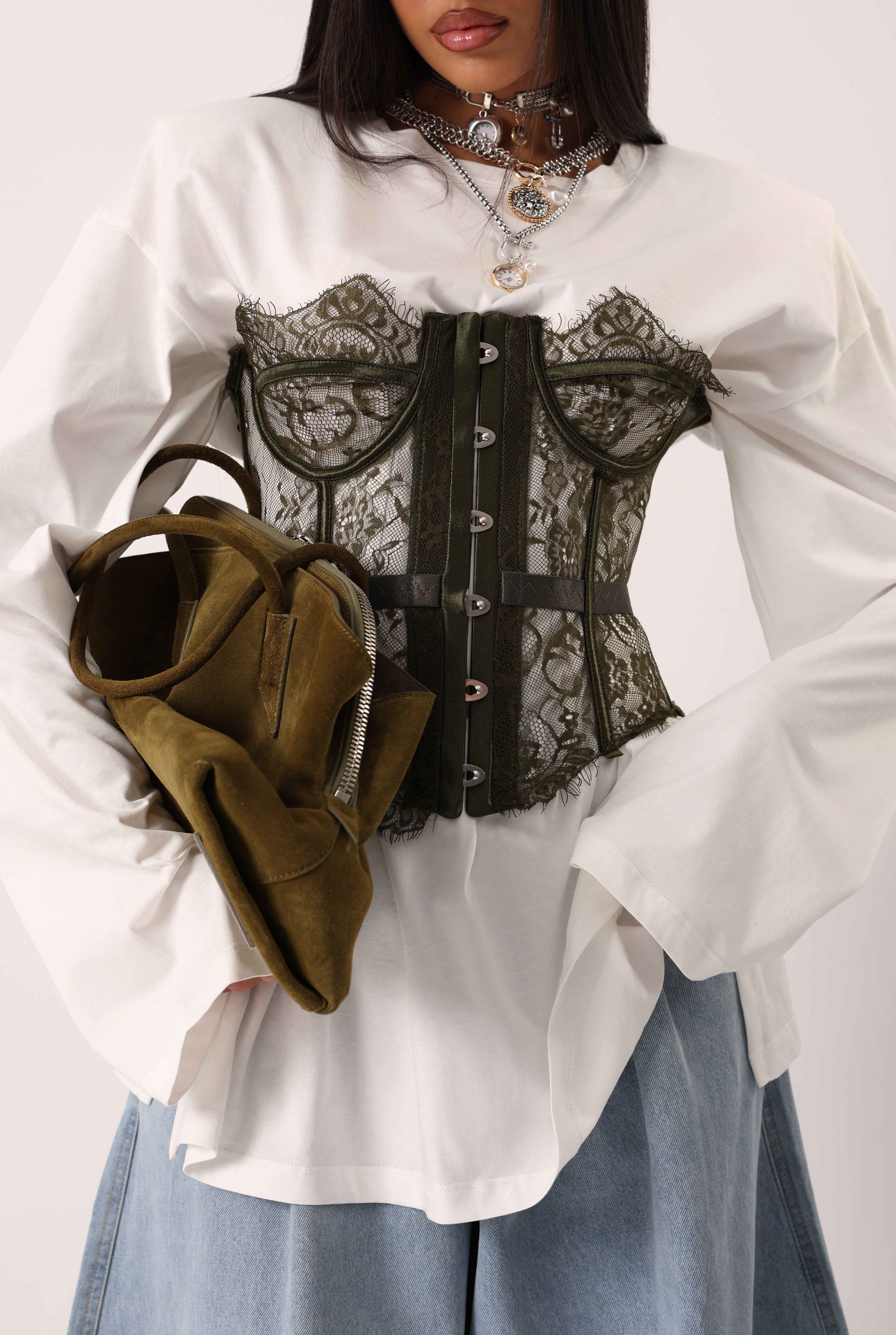 CORSETTO PIZZO BELISA VERDE