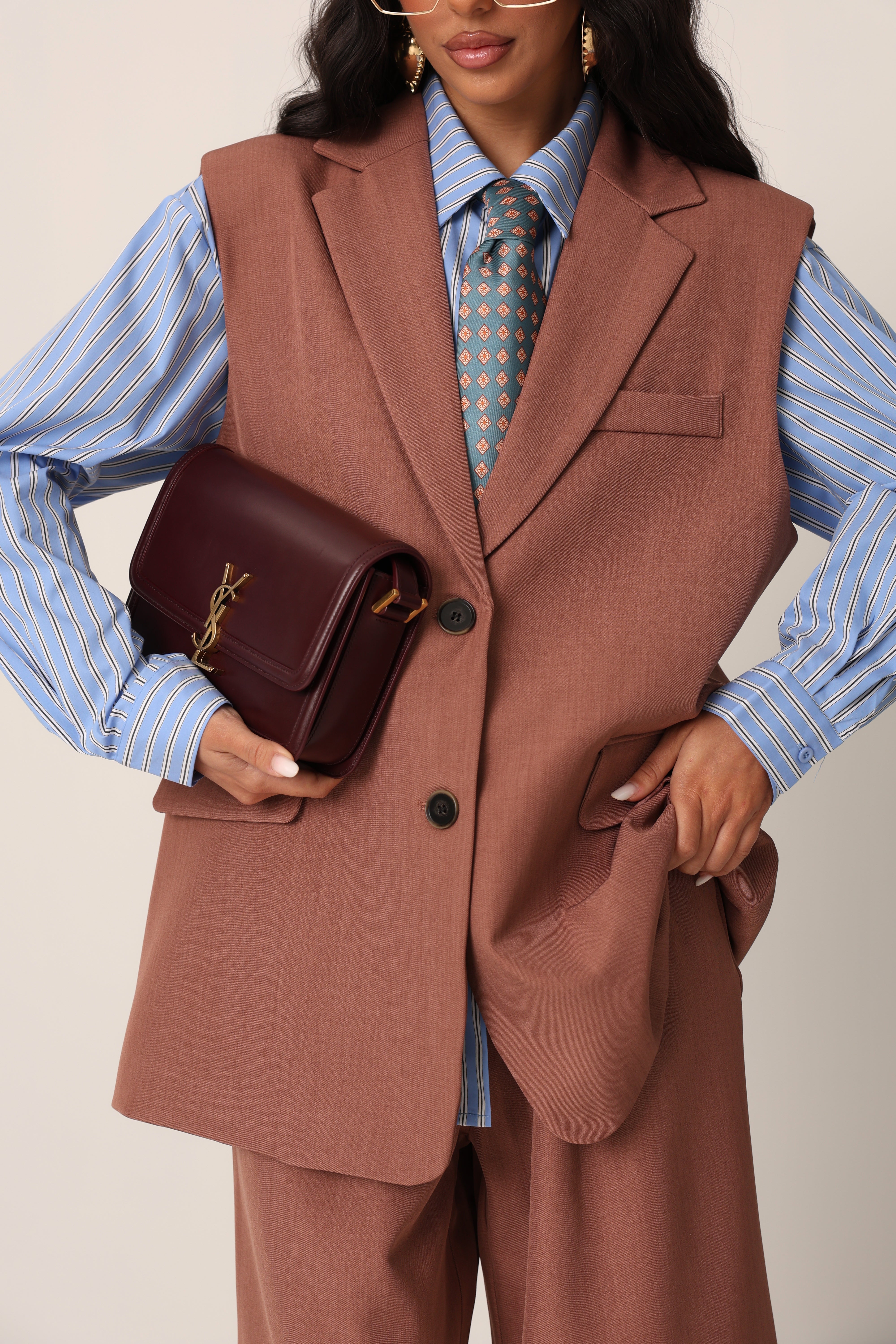 GILET NECLA MATTONE