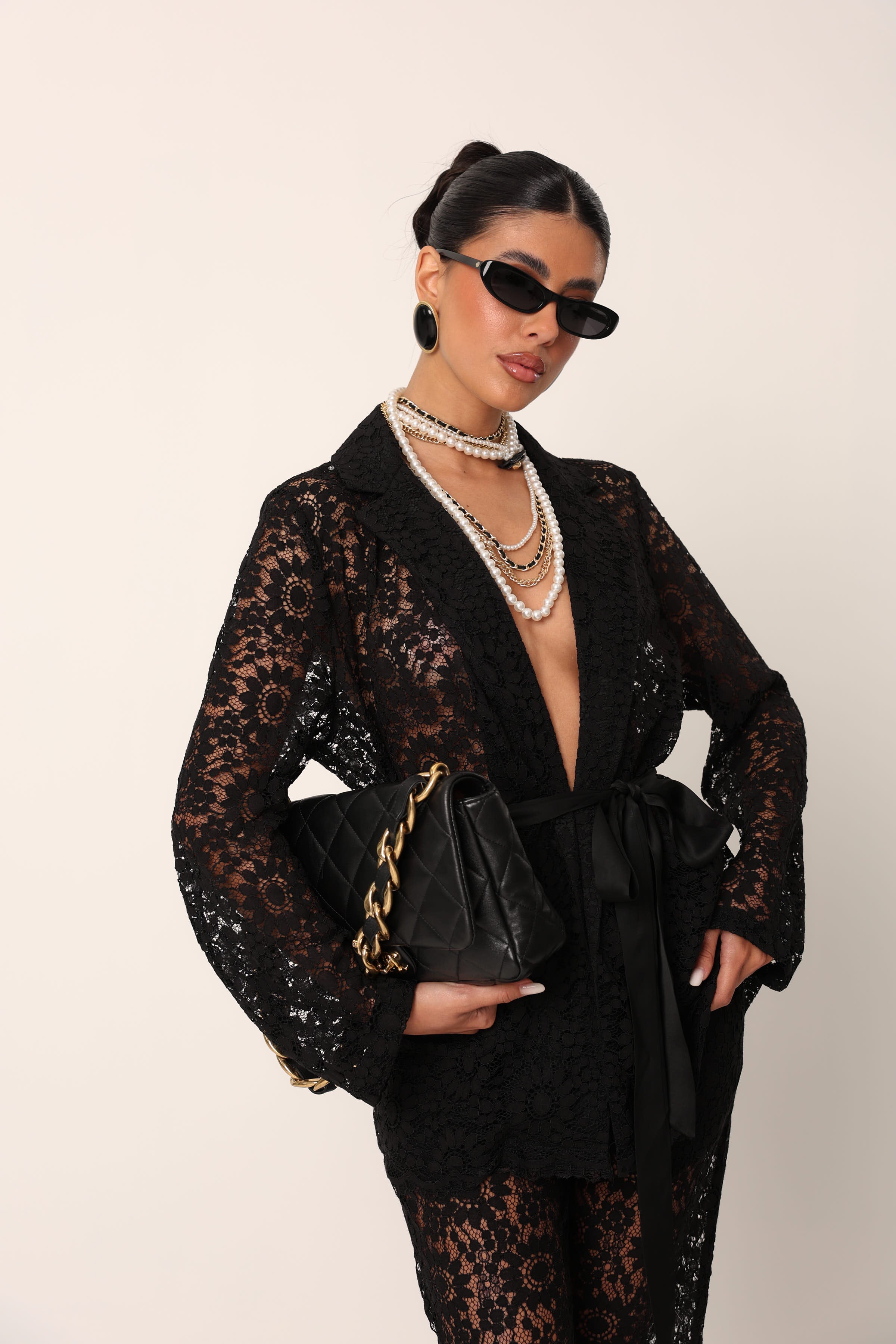 GIACCA PIZZO SHATY NERA BY LUMINA