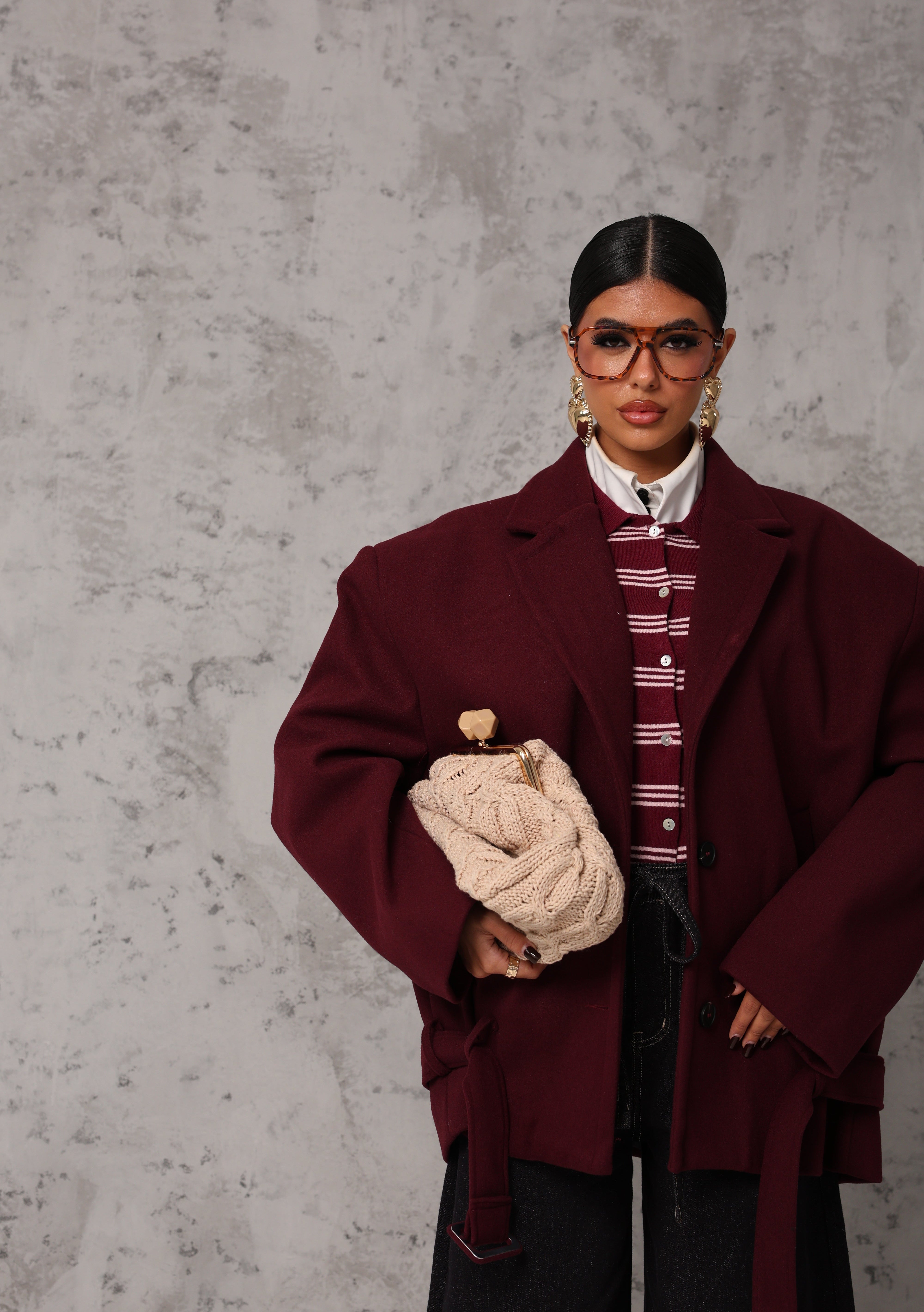 CAPPOTTO PANNO OSAKA BORDEAUX BY LUMINA