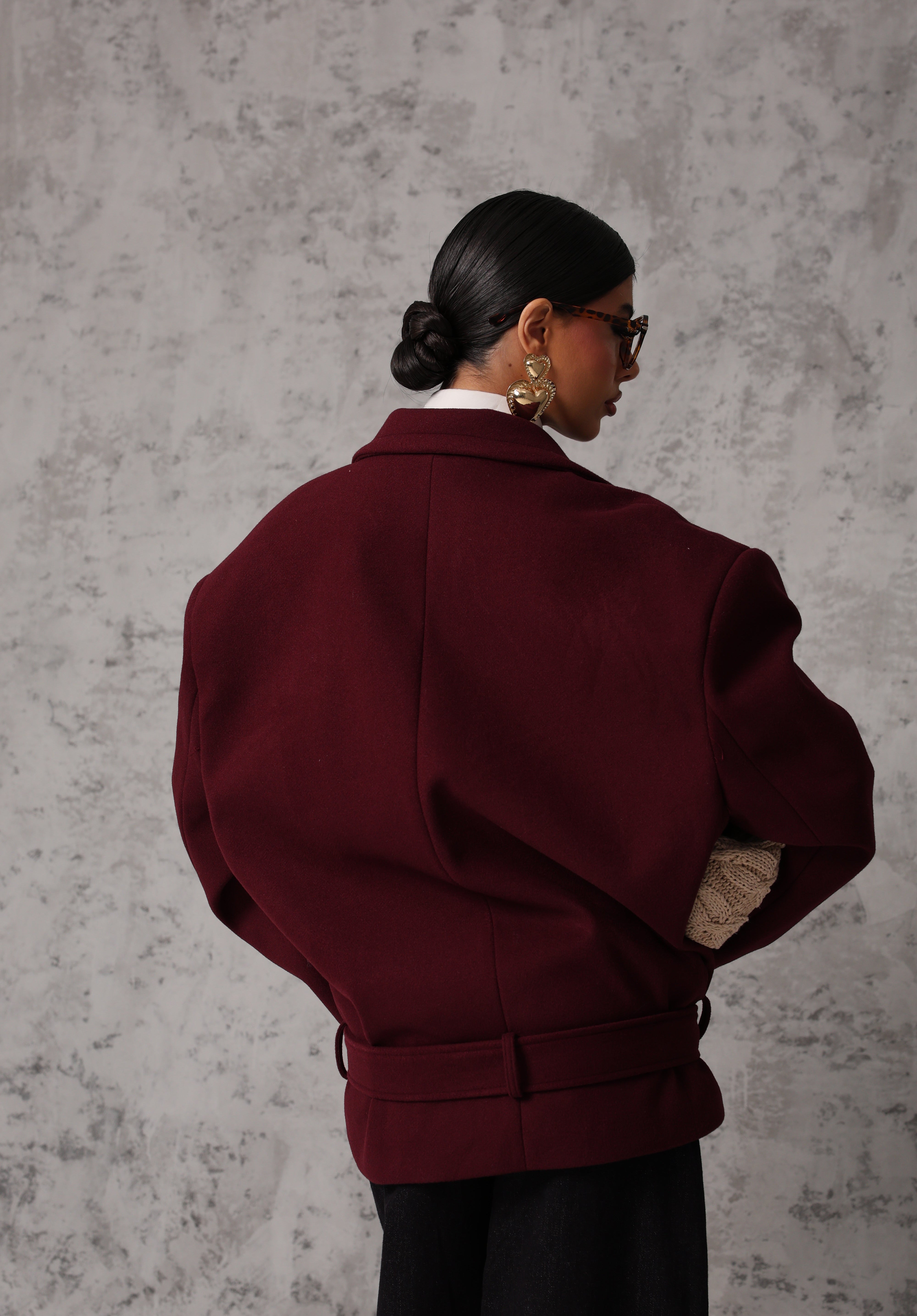 CAPPOTTO PANNO OSAKA BORDEAUX BY LUMINA