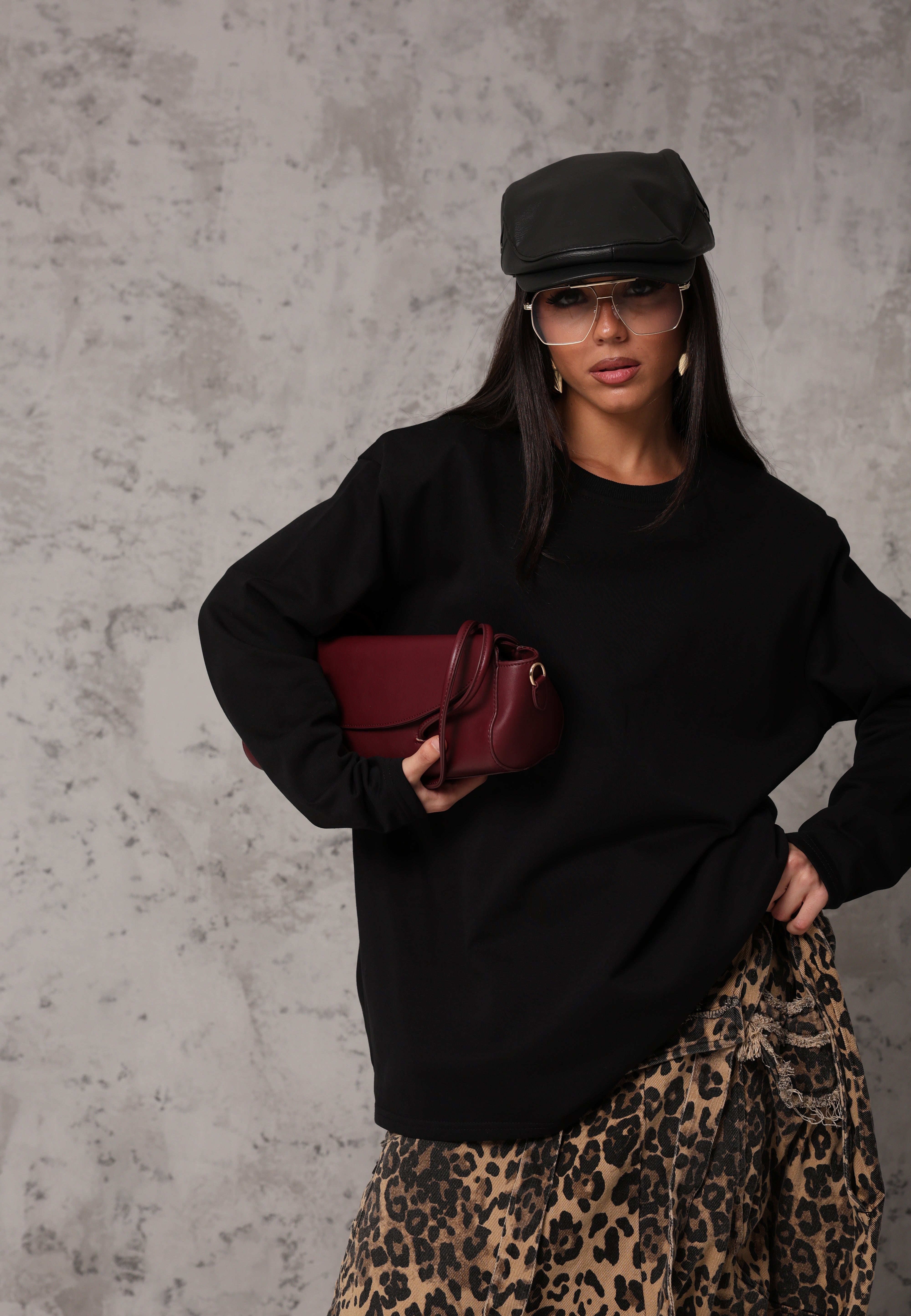 MAGLIA SPALLINE MAIKA NERA