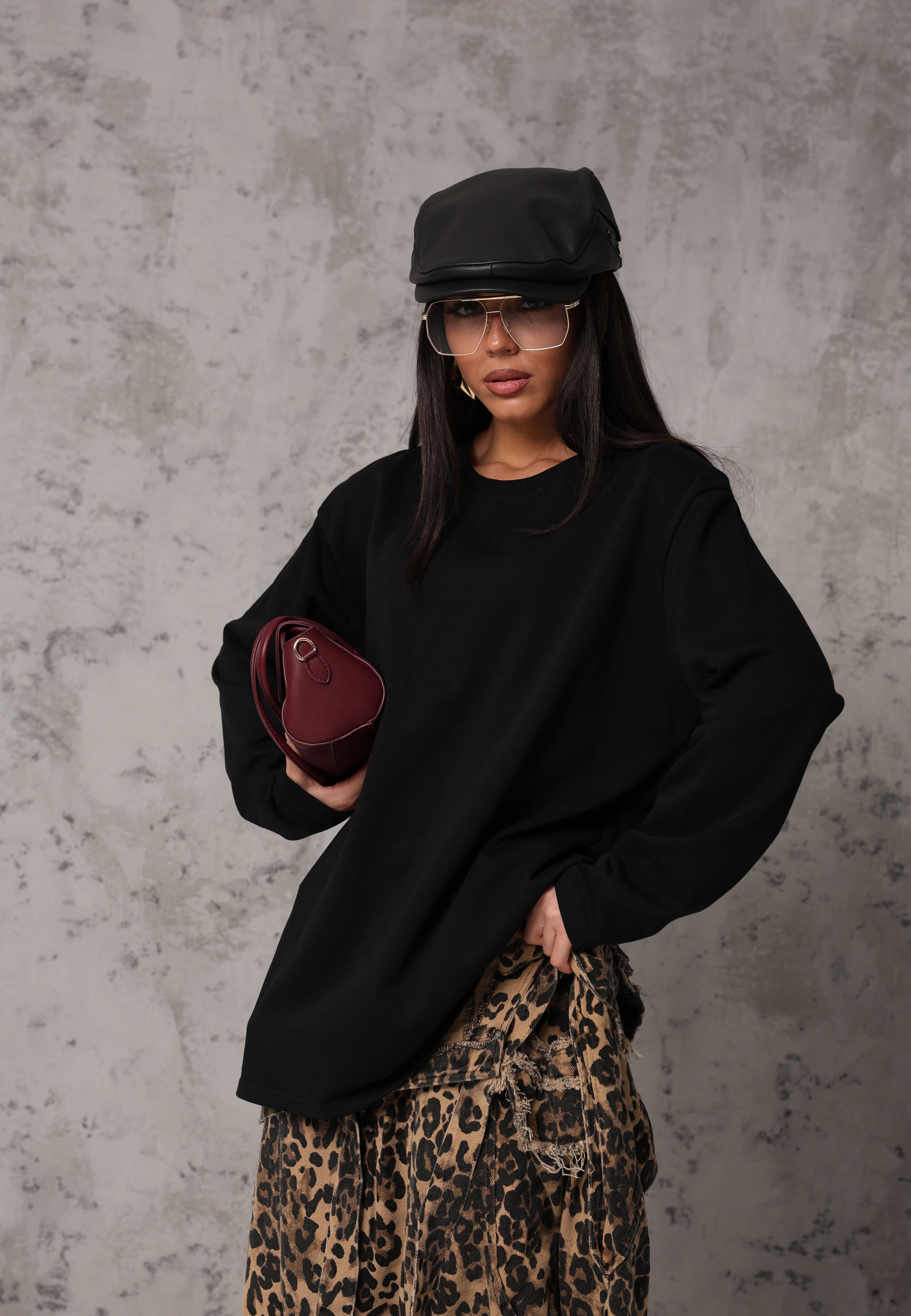 MAGLIA SPALLINE MAIKA NERA