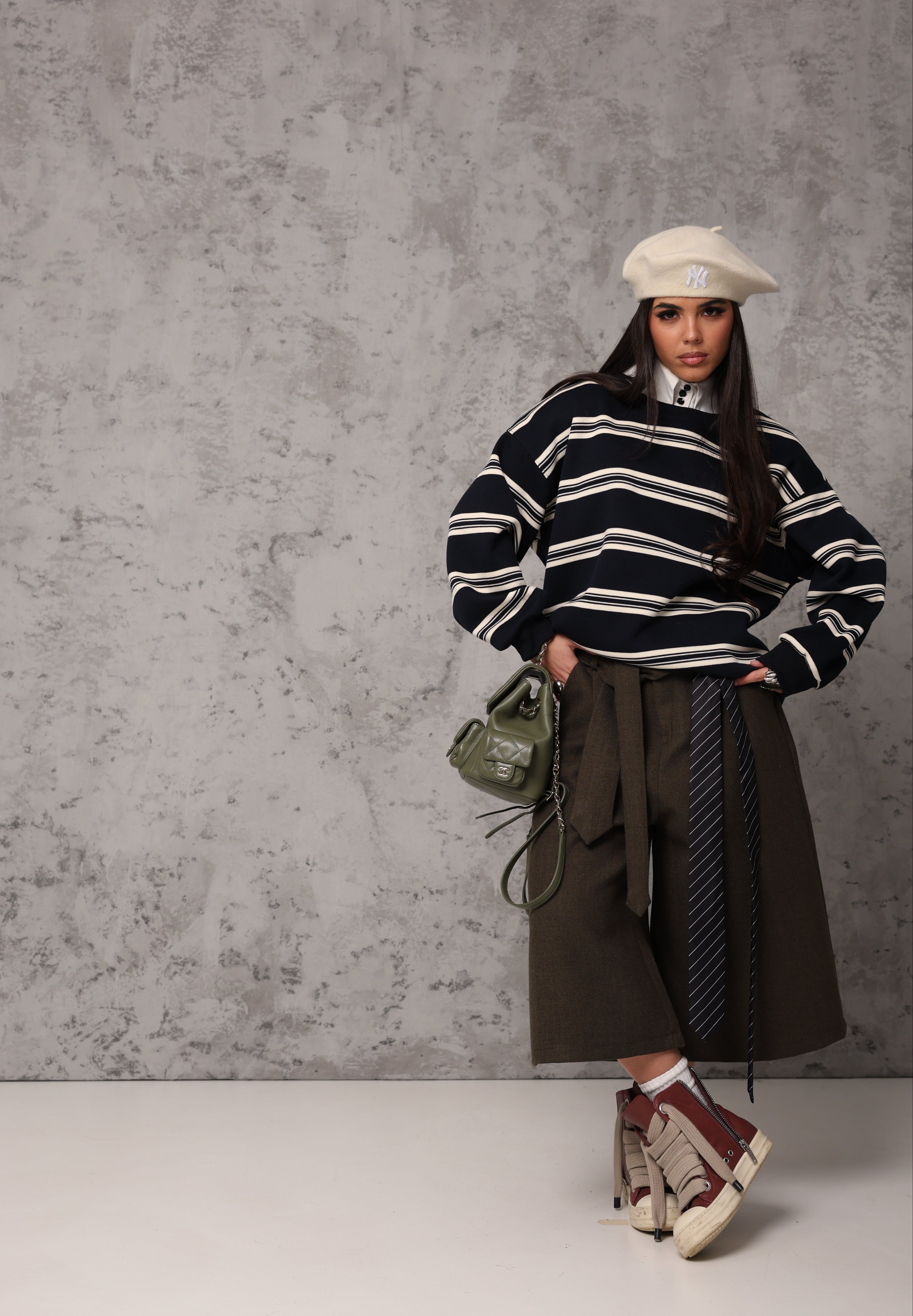 FELPA RIGHE VALKY BLU/BIANCO