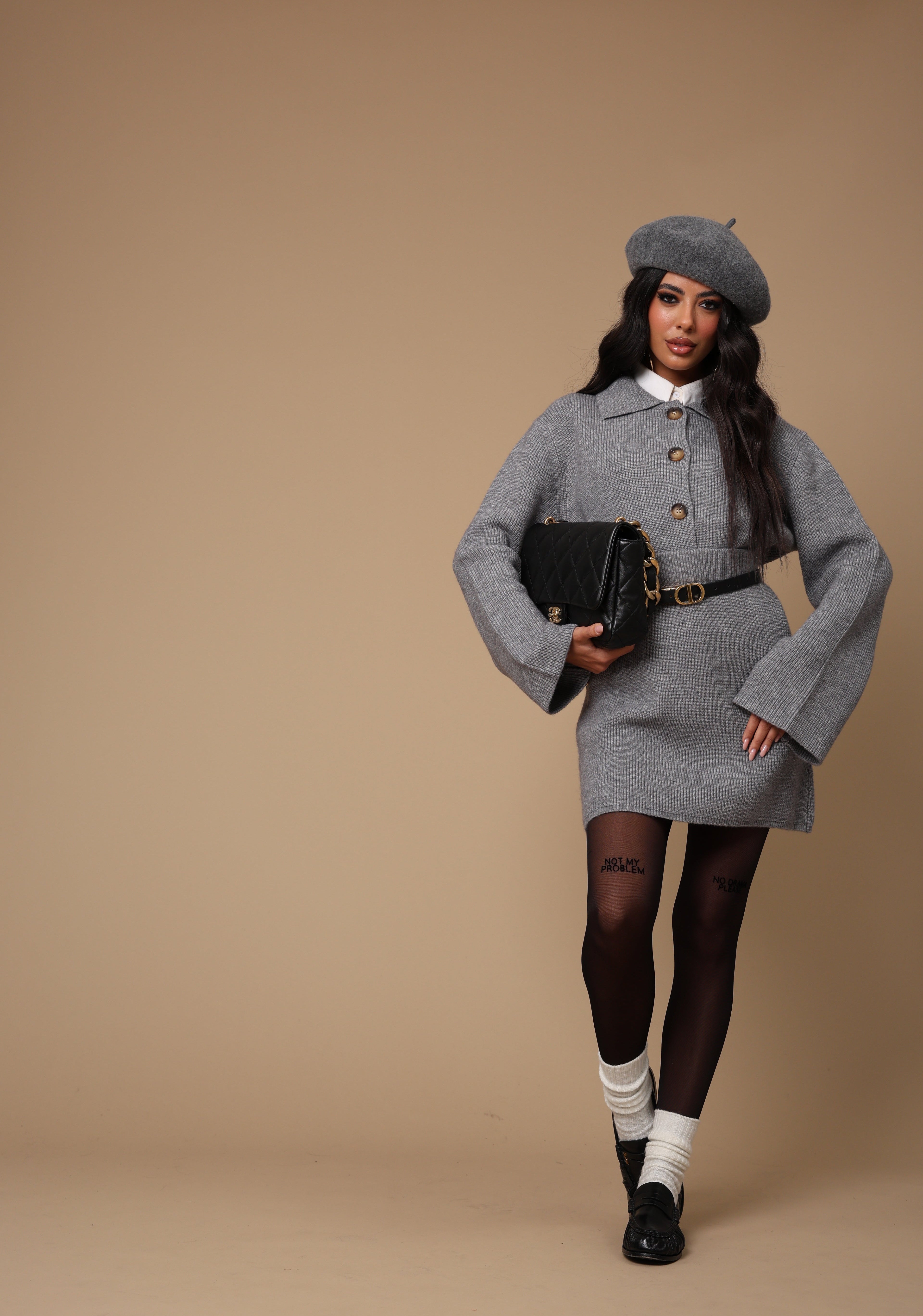 COORDINATO BERNADETTE GRIGIO DUE PEZZI