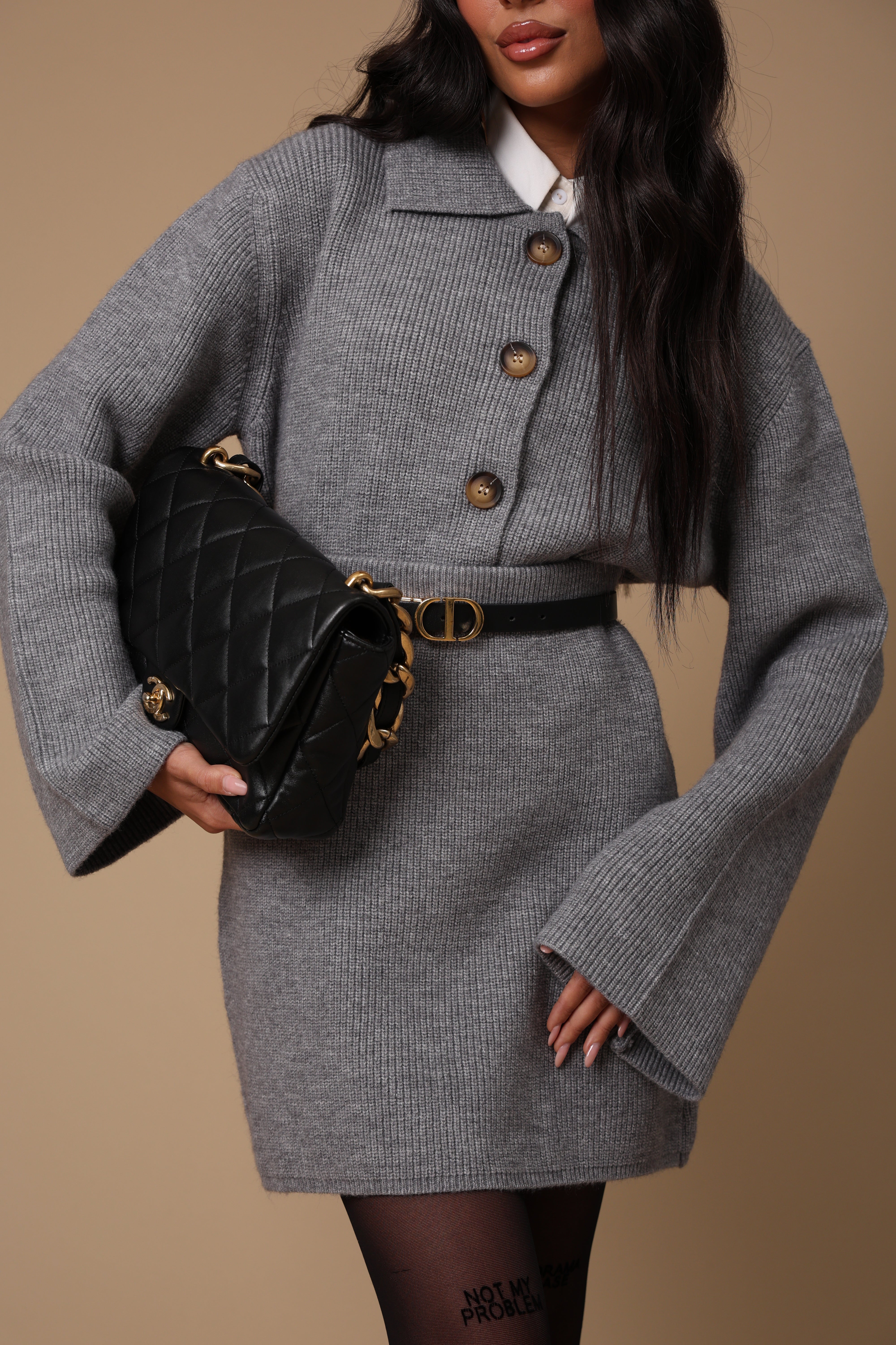 COORDINATO BERNADETTE GRIGIO DUE PEZZI